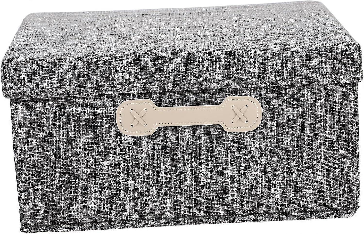 Portable Storage Box Collapsible Storage Bins with Lids Foldable Storage Basket Felt Cube Bin Cloth Storage Bins Comic Books Basket with Lid Bracket W