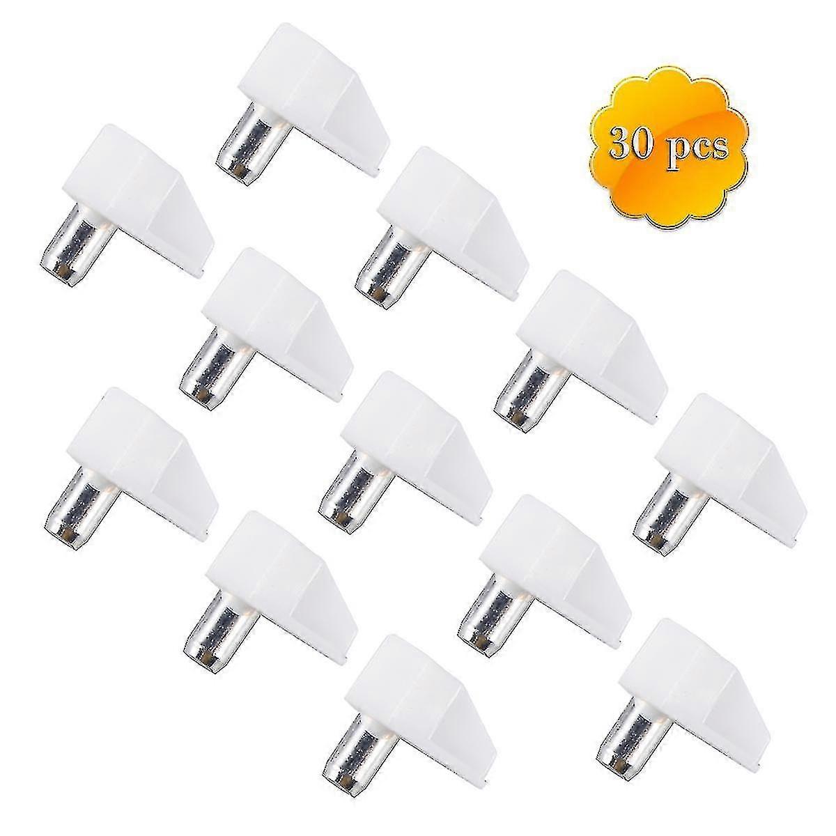 30pcs Heavy Duty Bracket-style Shelf Support Shelf Pegs White