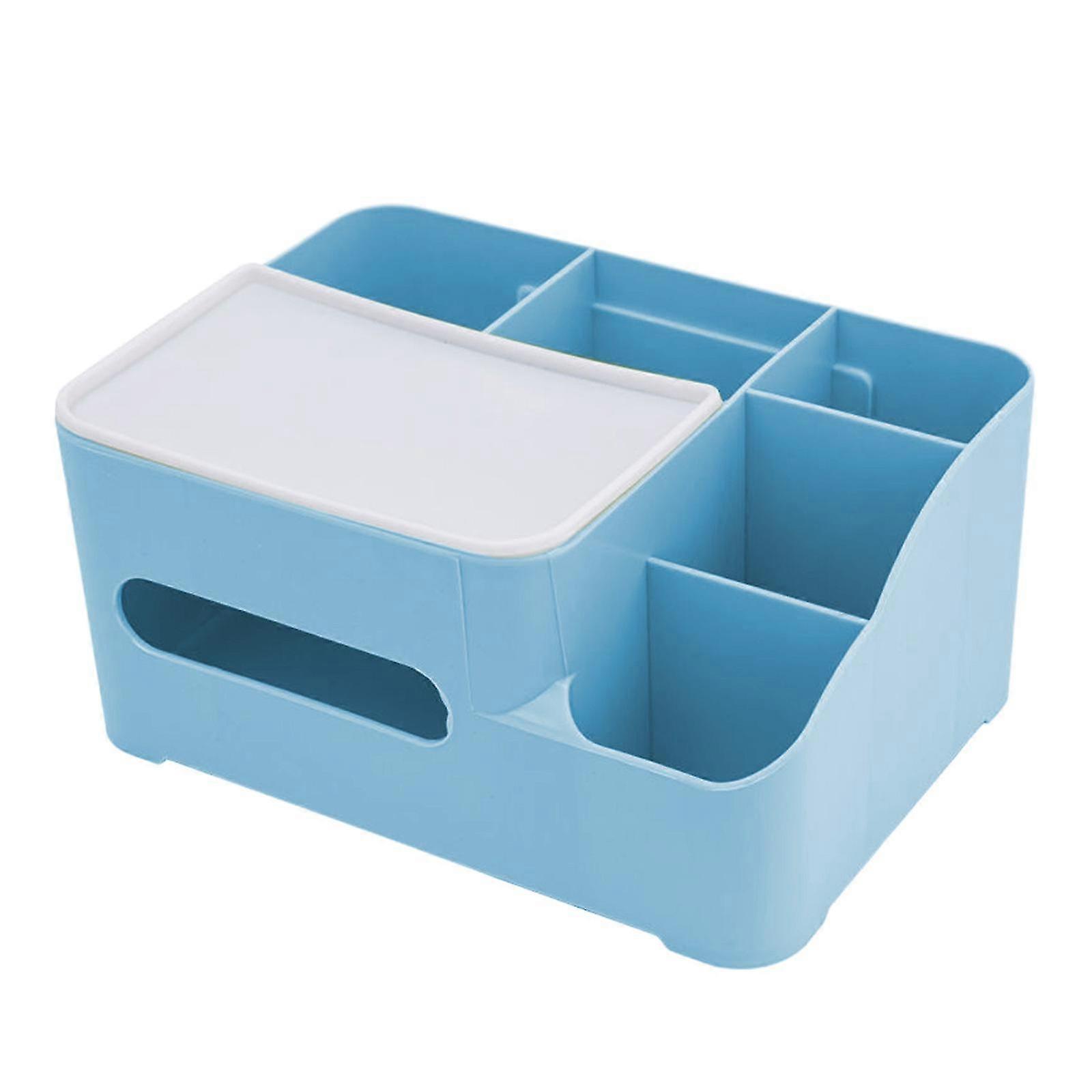 Tissue Box Organizer Multi Function Desktop Tissue Storage Box With Compartments Pen Stationery Remote Control Box Elegant Design Napkin Dispenser Org