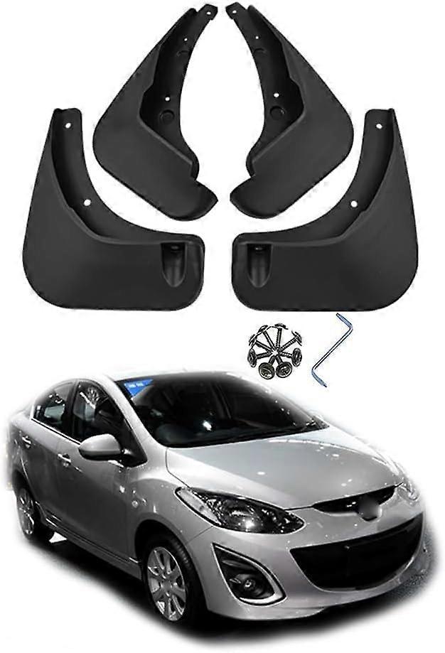 4Pcs Car Mud Flaps for M-azda 2 Hatchback/Saloon 2007-2012, Custom Front and Rear Auto Mudflap Set Mud Flaps Kit Splash Guards Full Protection,B-Saloo