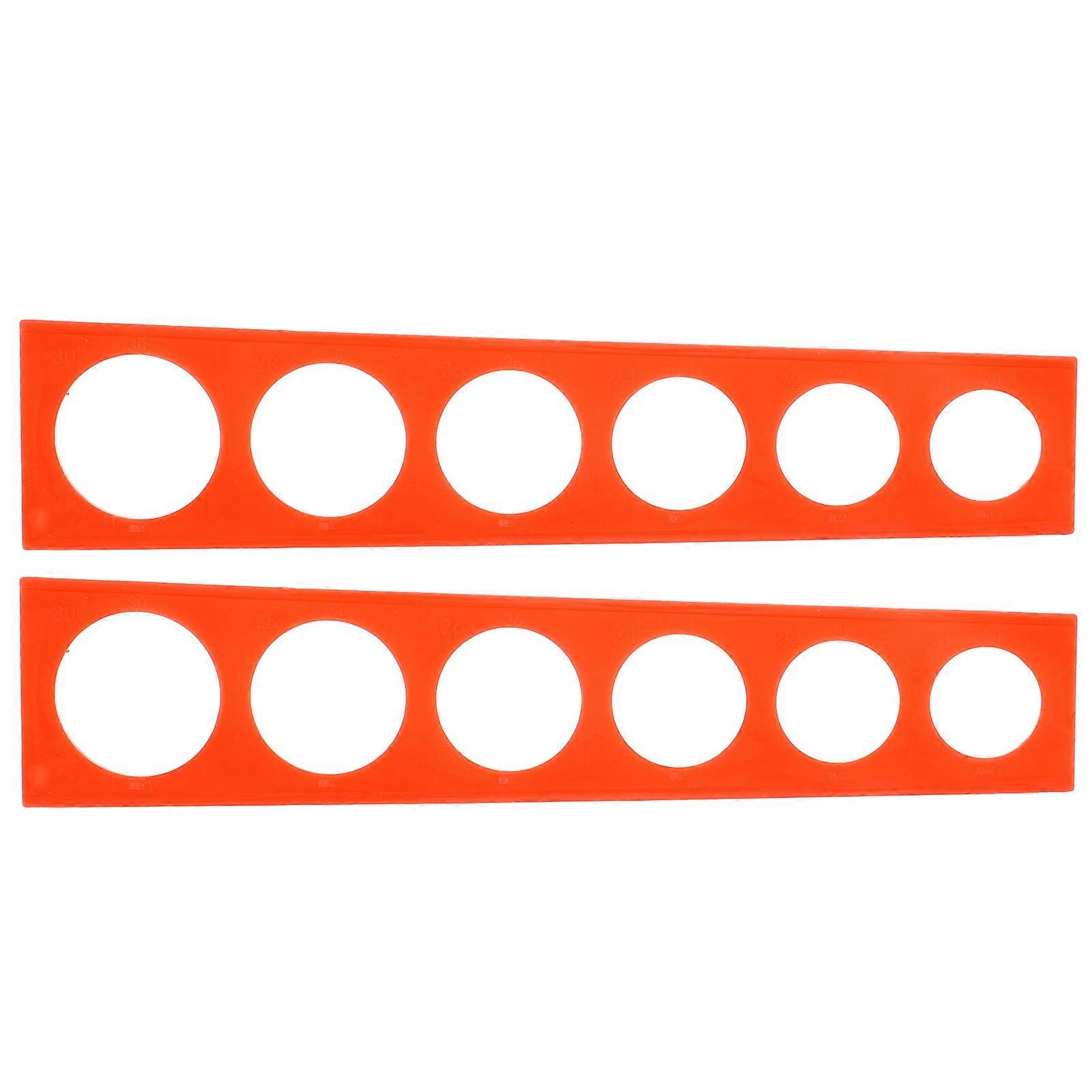 2pcs Cherry Diameter Measuring Ruler Fruit Measure Ruler Blueberry Diameter Measuring Ruler
