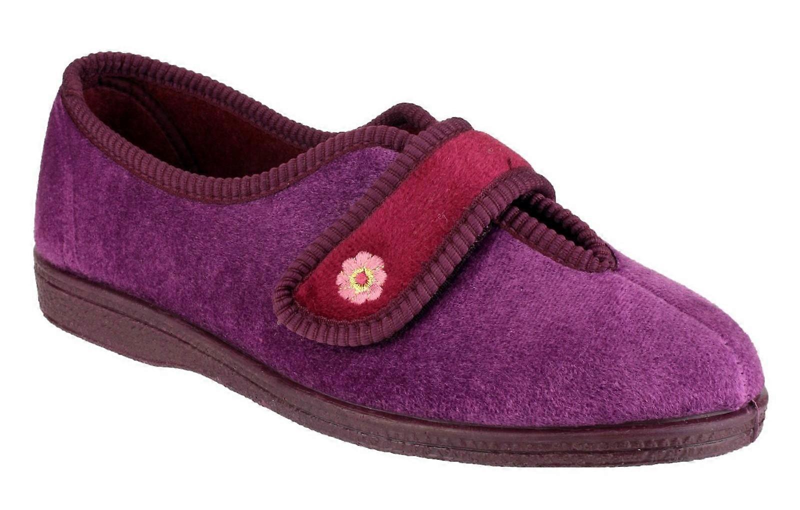 Mirak Andrea Touch Fastening Slipper Wine