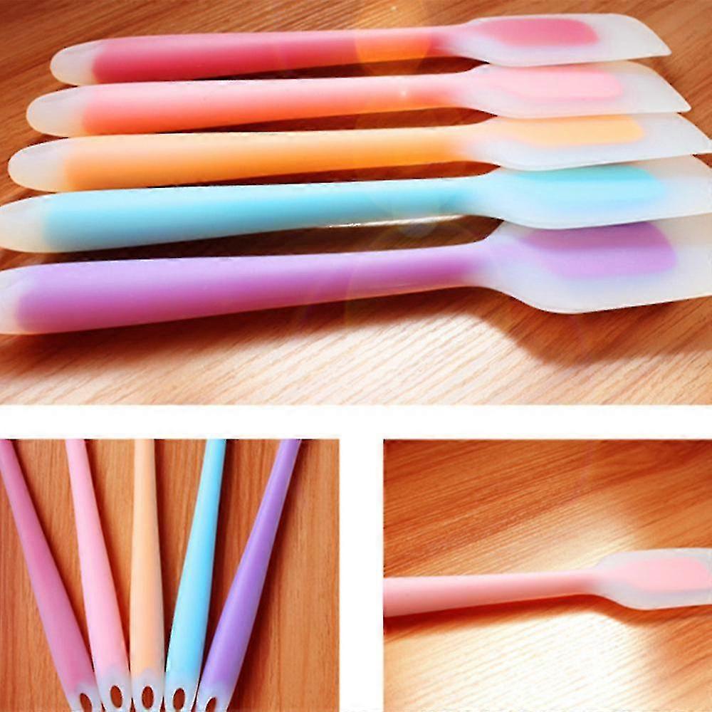 5pcs Heat Resistant Flexible Silicone Spatulas Cake Spatula Scraper Cooking