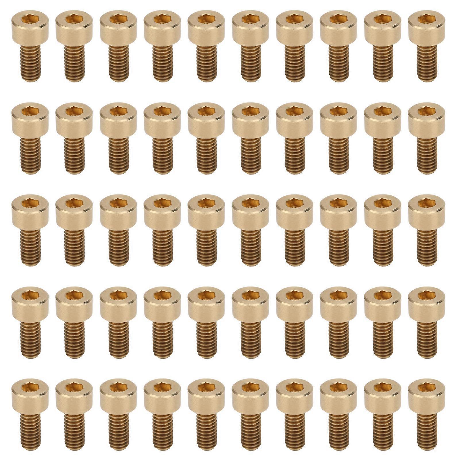 50 stuks Cap Hex Socket Schroef Koper Bevestigingsmiddel Hardware Tools Industriële Benodigdheden M4M4x9