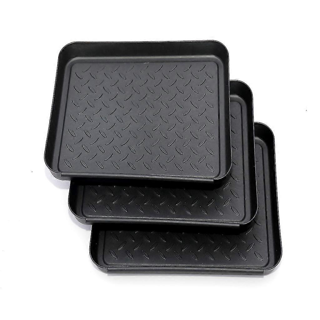 3pcs Boot Mat Tray Multifunction Shoe Tray Organize Plate Accessory