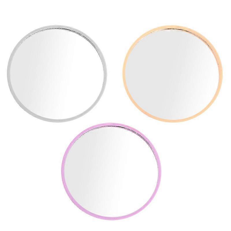 24pcs Mini Pocket Compact Portable Mirror Round Mirror Looking Glass Makeup Tools (Random Color And Pattern)
