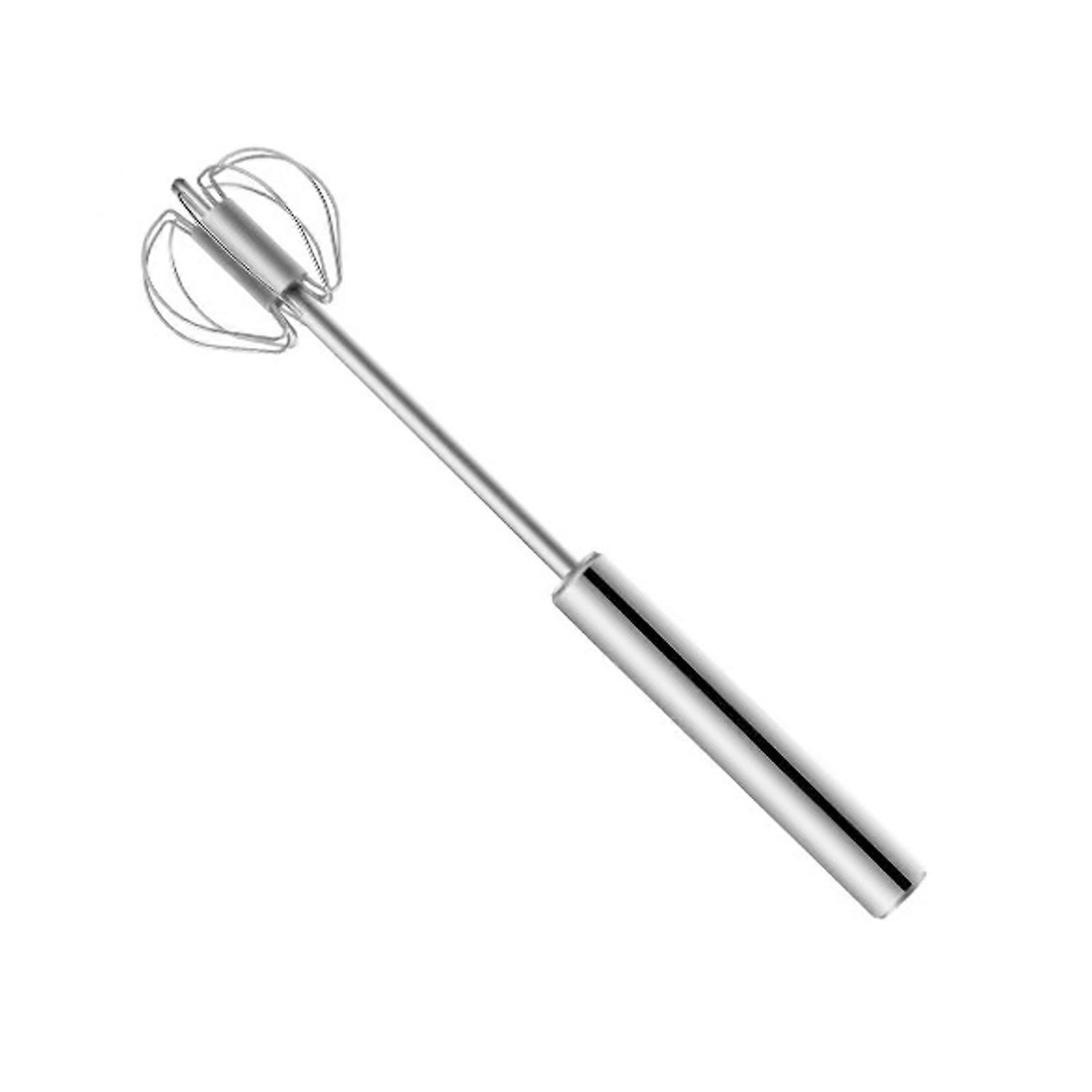 Stainless Steel Semi-Automatic Rotarys Egg Whisk Non-Slip Handle Practical Food Mixer for Cooking