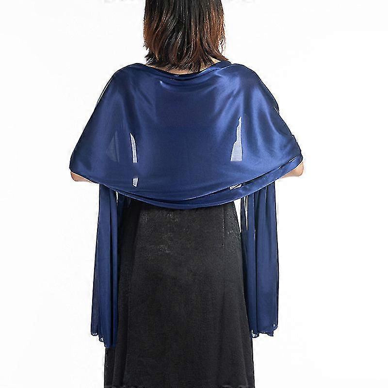 Sjaler Kjoler Evening Party Wrap Bryllup Satin Pure Color Cape trækker Boleros