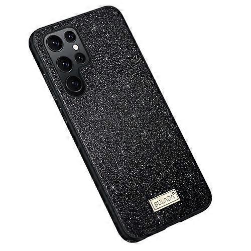 For Samsung Galaxy S23 Ultra 5G SULADA Glittery TPU + Handmade Leather Mobile Phone Case