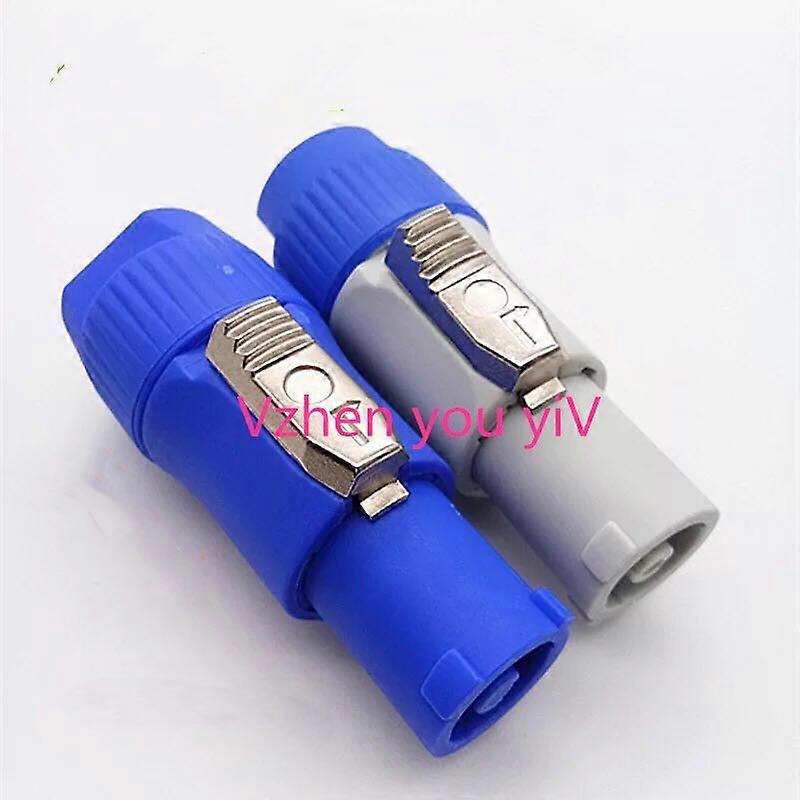 10PCS/5set blue+5set gray for Neutrik Power connector Type A NAC3FCA+NAC3MPA-1 Chassis Plug Panel Connector