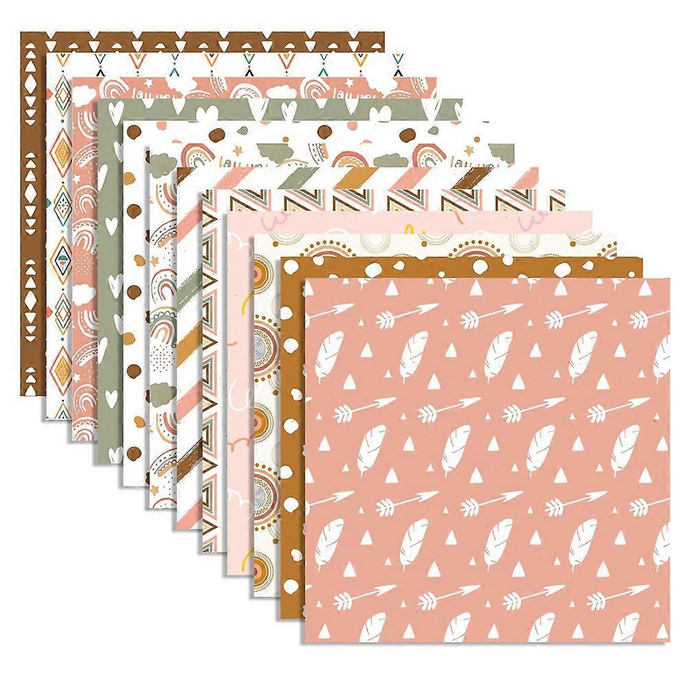 Bloc de papier Scrapbook - 12 pouces X 12 pouces mignon à motifs papier cartonné, 24 Pcs Scrapbooking papier, Cardmakin
