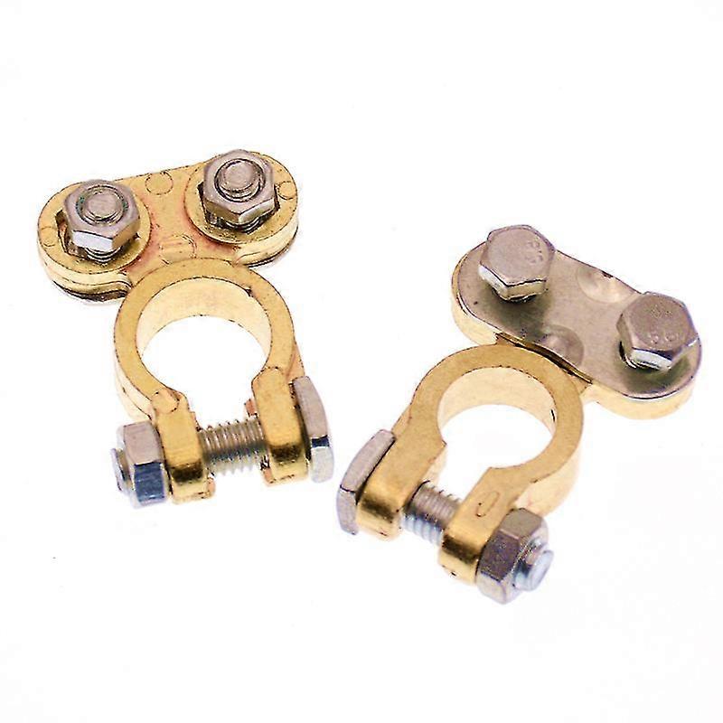 Car Battery Terminal Clamps - Quick Release Disconnect Pair For Positive & Negative Posts
