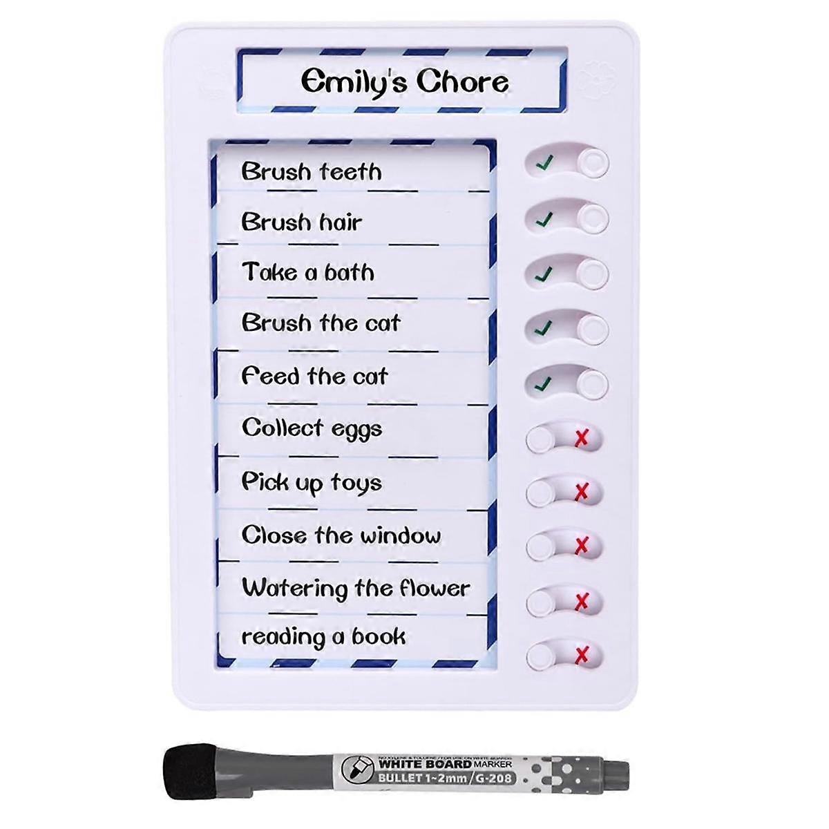 Erasable Chore Chart for Kids,Reusable to Do List Board My Chores Magnetic Dry Erase Board