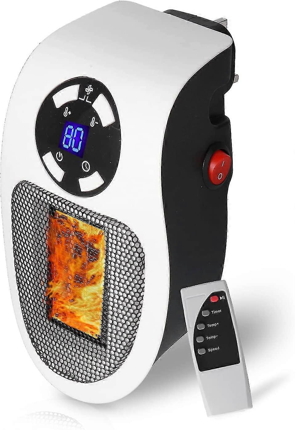 Flkwoh Mini Chauffage Soufflant, 500 W Radiateur Soufflant Lectrique Portable Conomie D'nergie, Radiateur Soufflant Prise De Chauffage En Cramique P