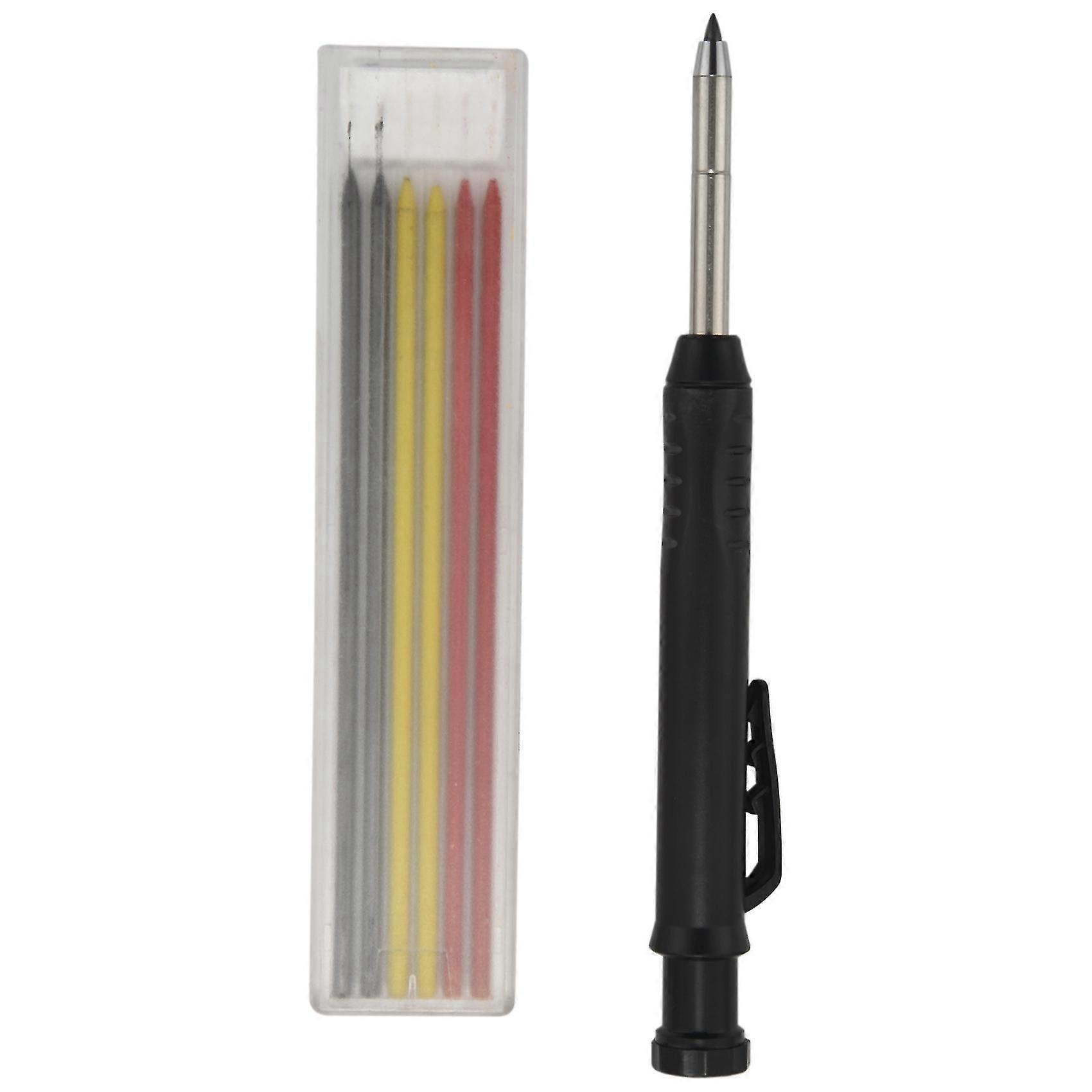 Solid Carpenter Pencil Set Hole Mechanical Pencil Refill Construction Marking Tool For Carpenter Sc