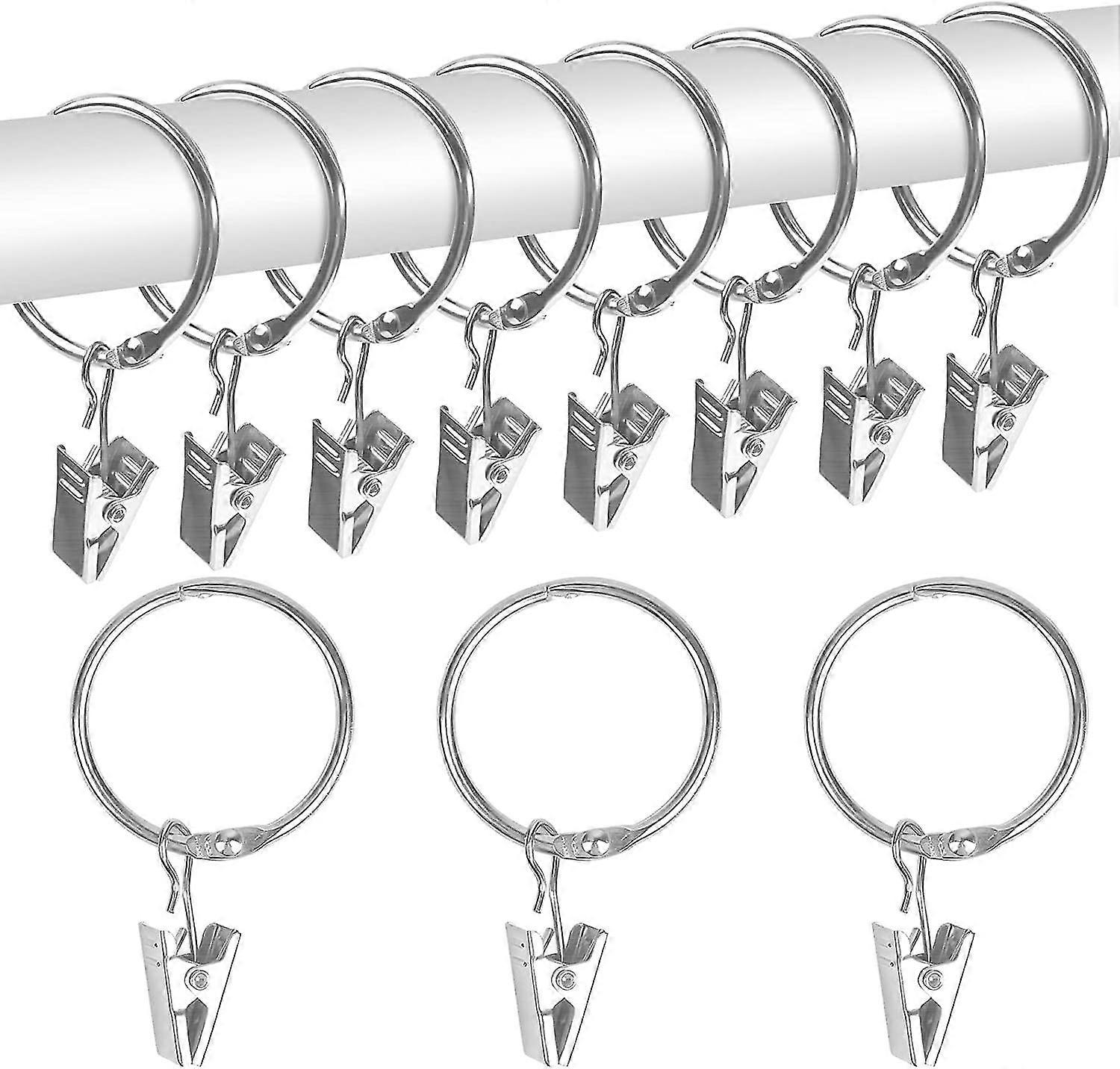 Curtain Rings Curtain Rings With Heilwiy Clips, Curtain Hooks Multipurpose Window