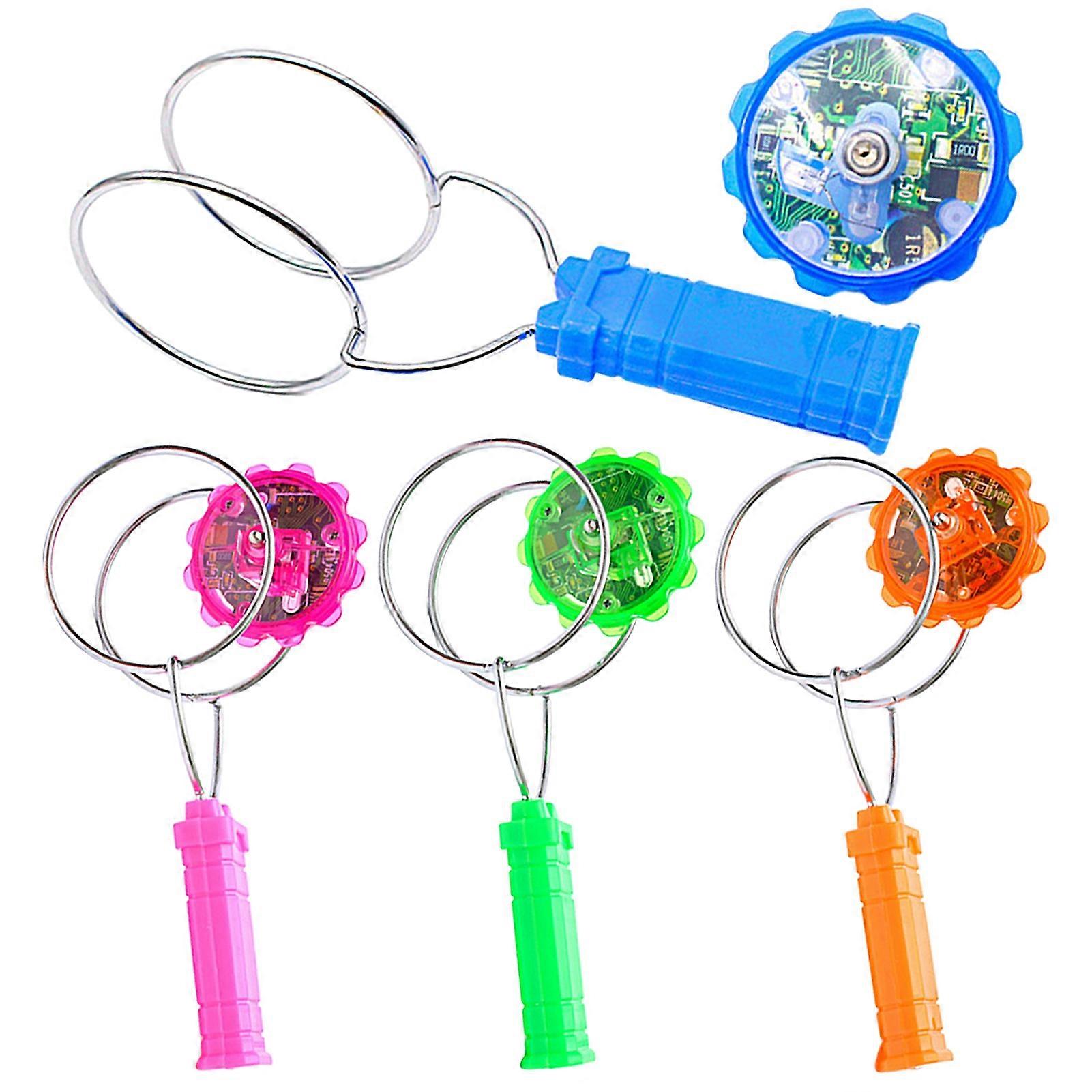 1 Set Magnetic Gyro Luminescent High-speed Smooth Magnetic Spinning Entertainment Stainless Fiery Centrifugal Spinning Gyro Kids Gifts KAESI KAESI