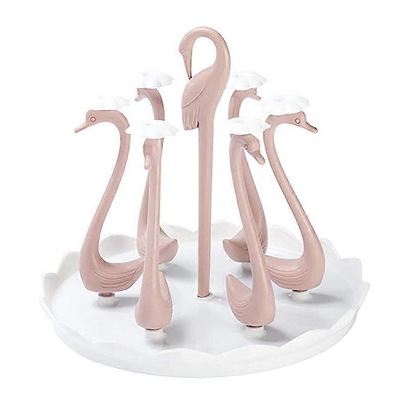 Rotating Mug Glass Cup Drying Rack,Swan-Shaped Home Cup Holder Stand Freestanding Desktop & Kitchen