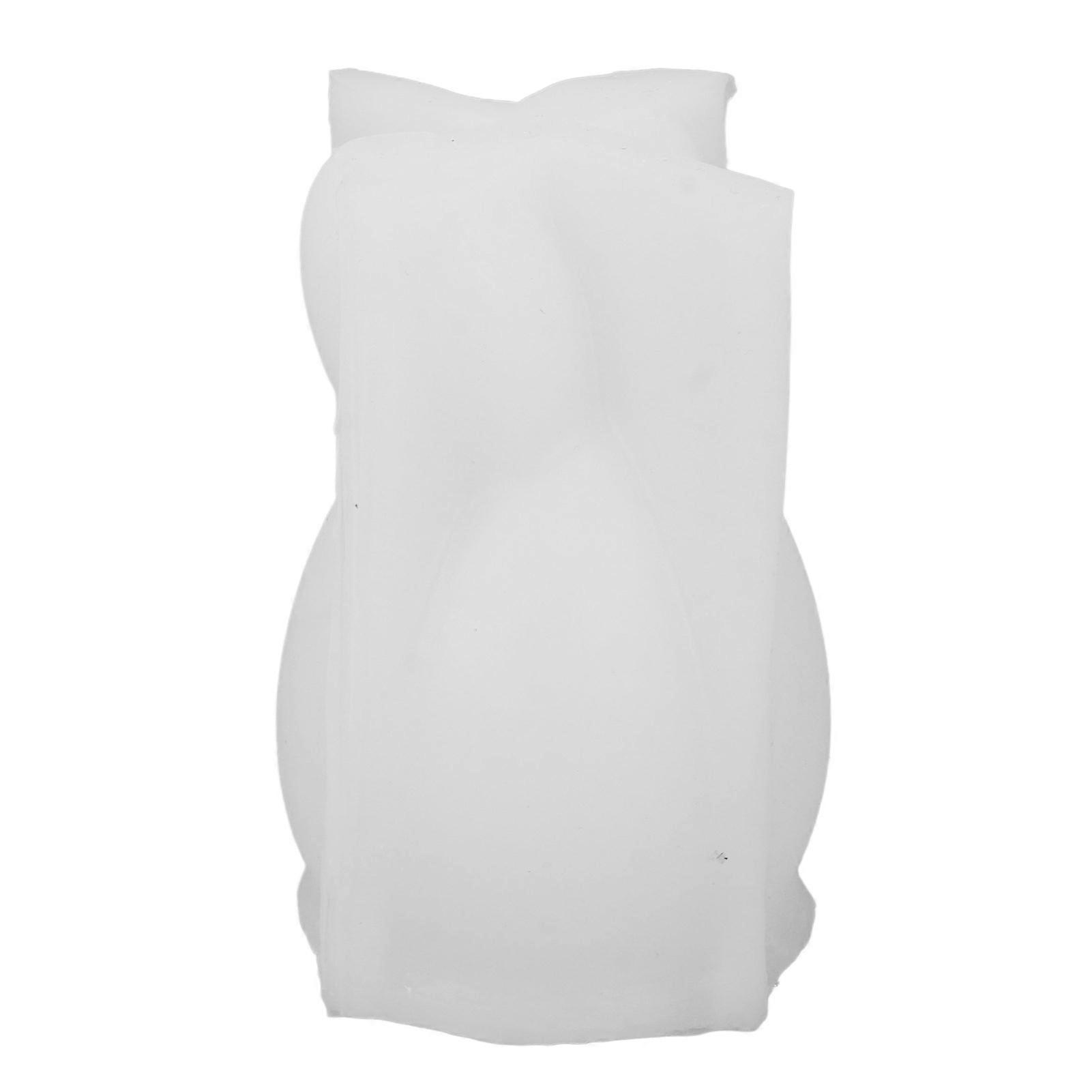 Silicone Candle Mold 3D Rabbit Shape Easy Release Reusable Candle Making Mold for DIY Candle Soap Easter