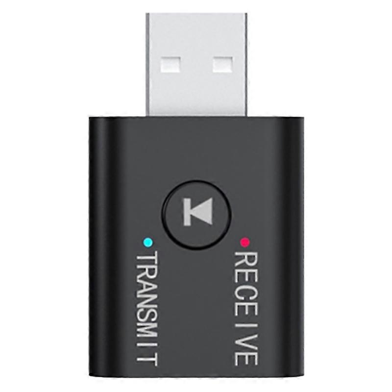 Portable Bluetooth 5.0 Transmitter Receiver 3.5mm AUX USB Mini 2 in 1 Wireless Stereo USB Audio Ada