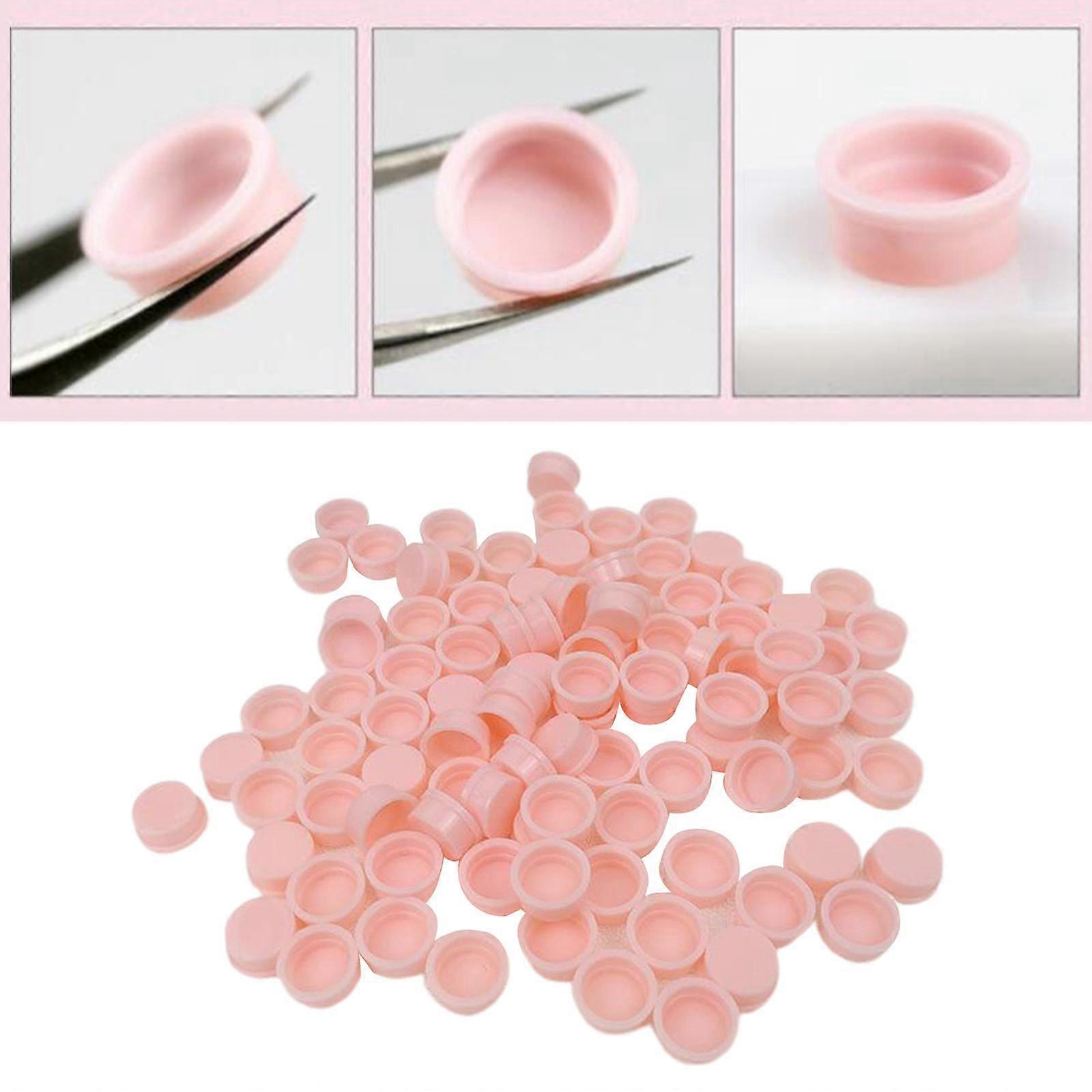 100Pcs Eyelash Extensions Lashes Blooming Glue Cups  Tool