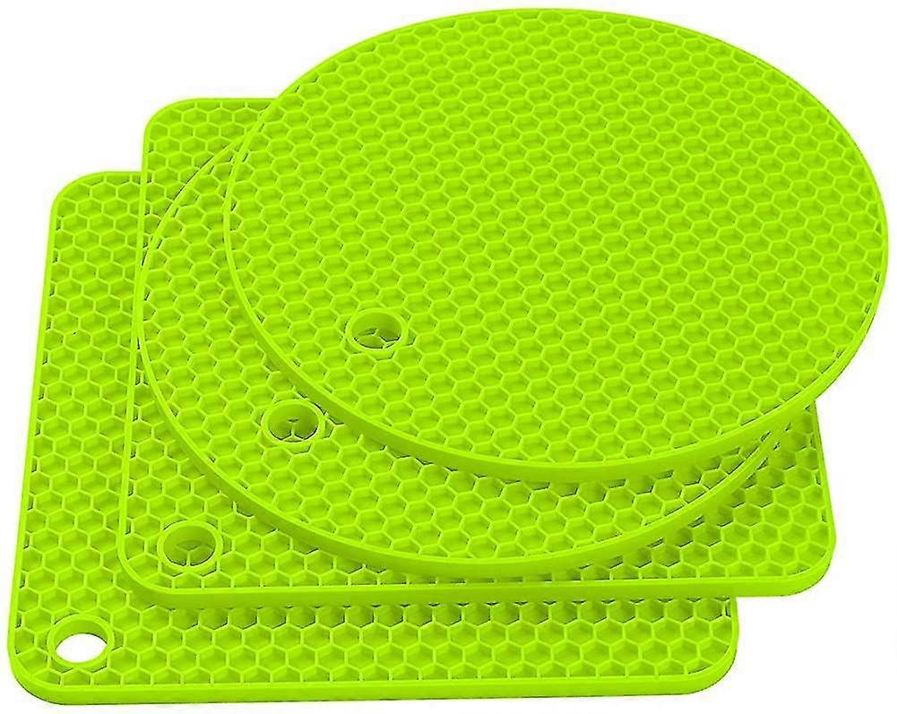 Silicone Trivet. 4 Pcs Of Multi-use Non-slip Heat-resistant Thermal Mats. To Open Jars