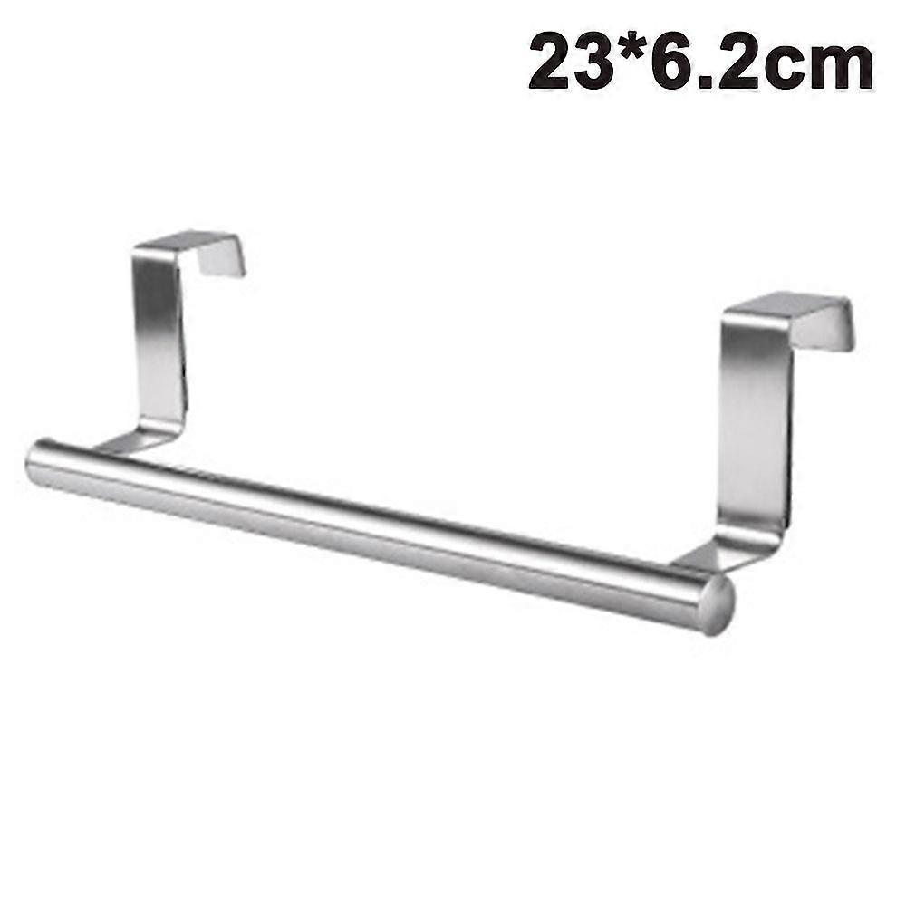 バスルームとキッチン用のフック付きモダンなタオルバー、ブラシで磨いたステンレススチールタオルハンガー