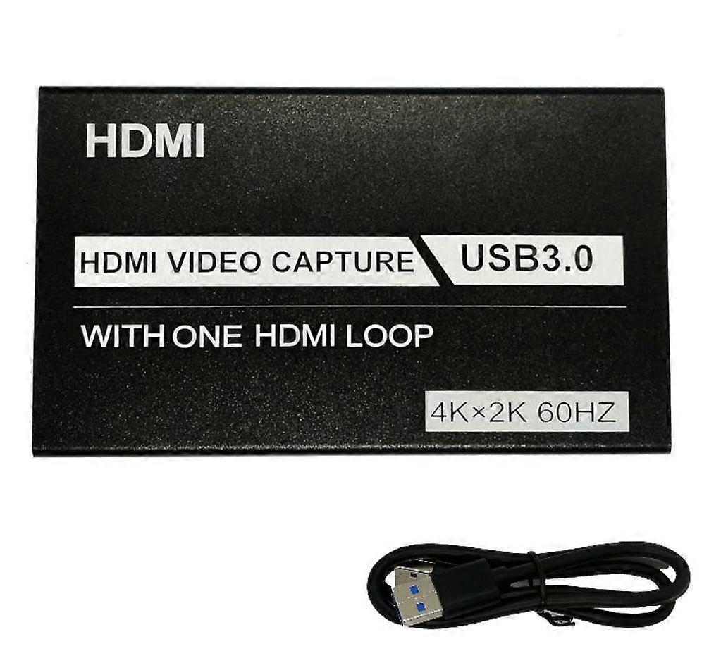 4K USB3.0 HDMI Video Capture With One HDMI Loop with Audio Microphone Hra Live