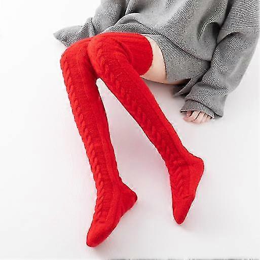 Winter Cable Knit Over Knee Socks Thigh High Long Boot Socks