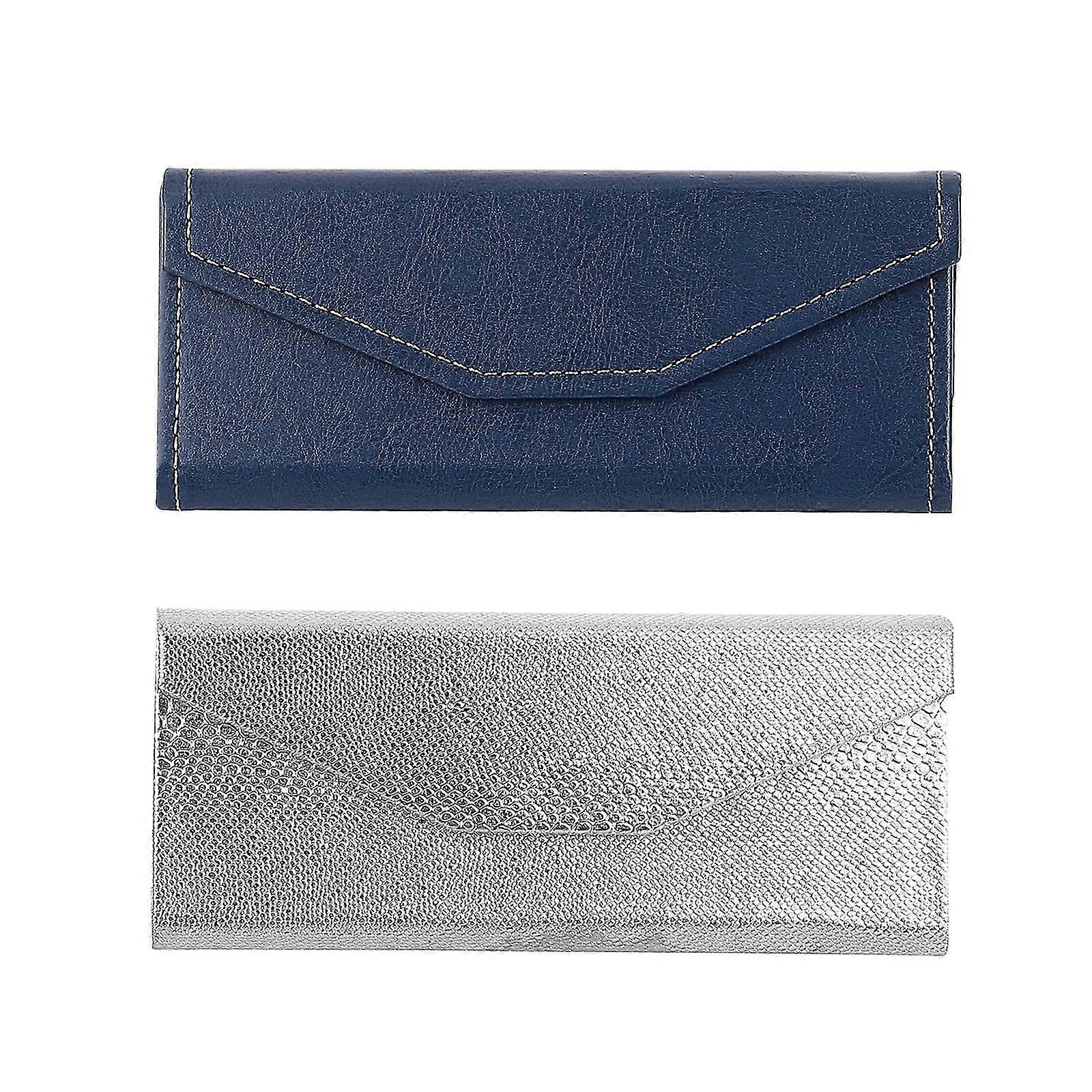 2pcs Foldable Glasses Case Portable Glasses Storage Boxes Simple Glasses Storage Box