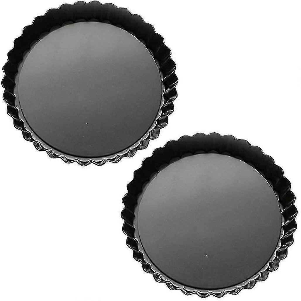 Set Of 2 Flat Tartlet Mold Non-stick Tart Mold With Removable Bottom Tart
