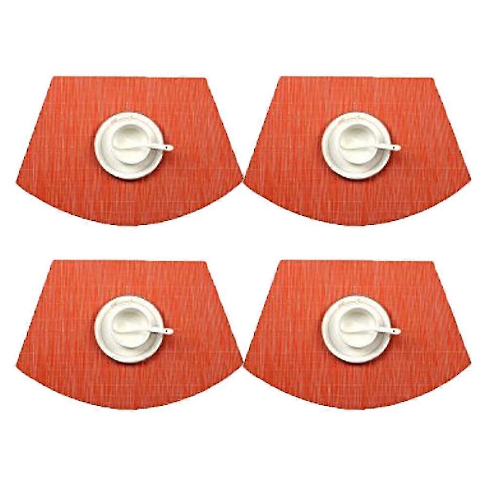 Large Round Table Scalloped Table Mat Solid Color Hotel Tableware Insulation Mat