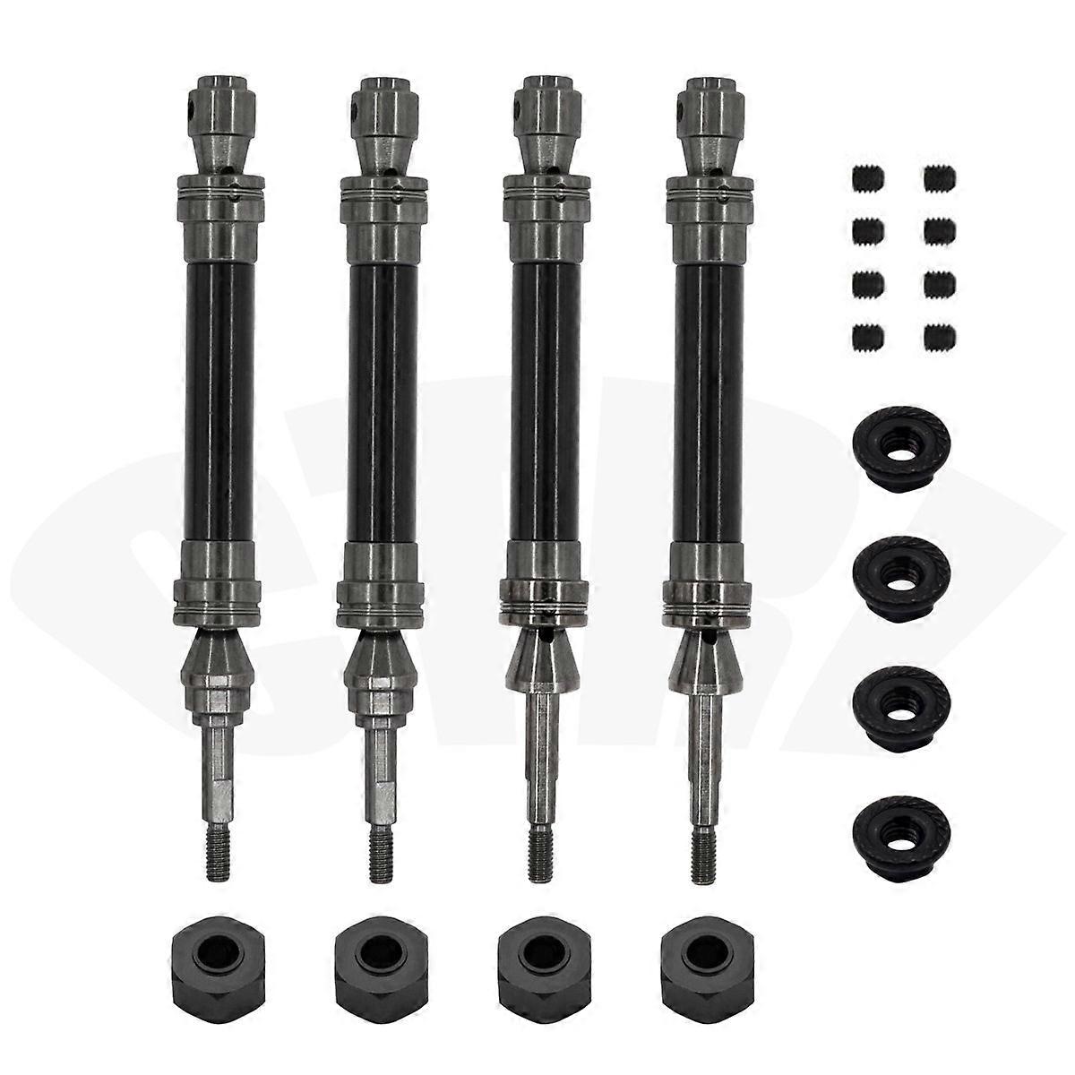 4Pcs Albero di trasmissione anteriore e posteriore in metallo per impieghi gravosi CVD per 1/10 Traxxas Slash Rustler Stampede VXL 4X4 4WD RC Auto Aggiornamento Parti