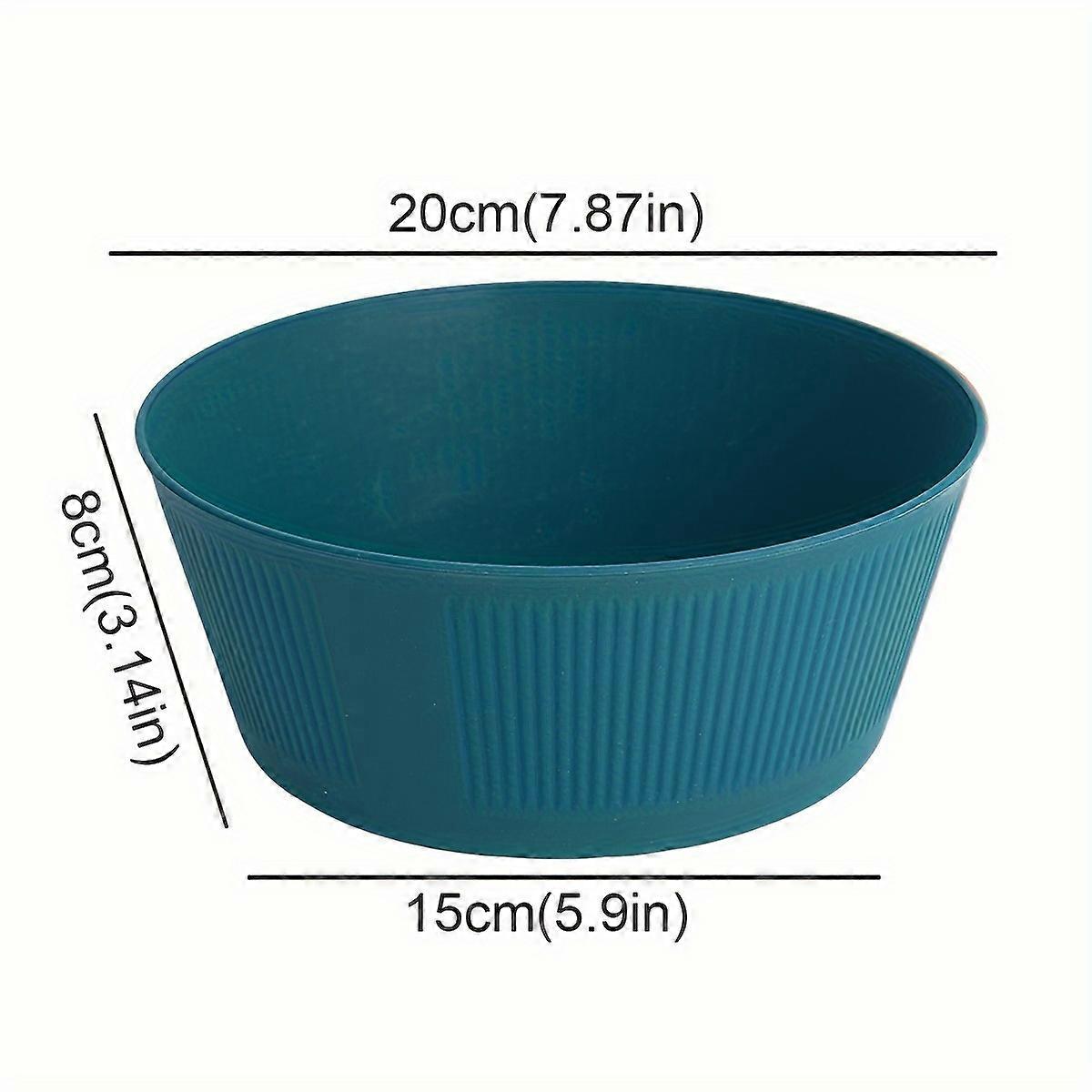 2pcs Wheat Straw Bowls, Large Capacity Salad Bowl 8.2inch/21CM Multi-colors Fruit Dessert Bowls, Shatterproof, For Kitchen Outdoors Camping Picnic, Ta