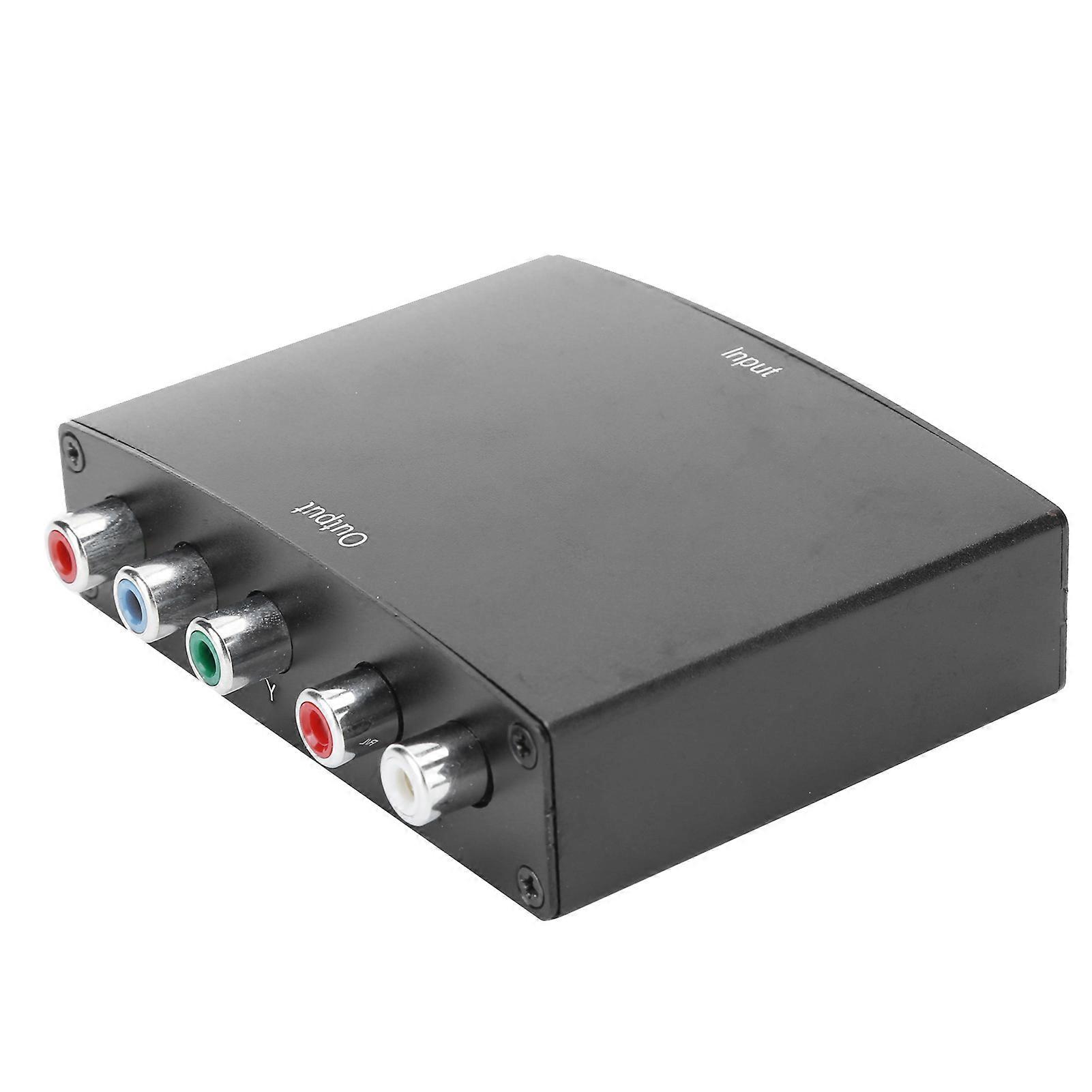 HD Video Converter HDMI to 5RCA RGB YPbPr Component Adapter with R/L Audio 100-240V Plug