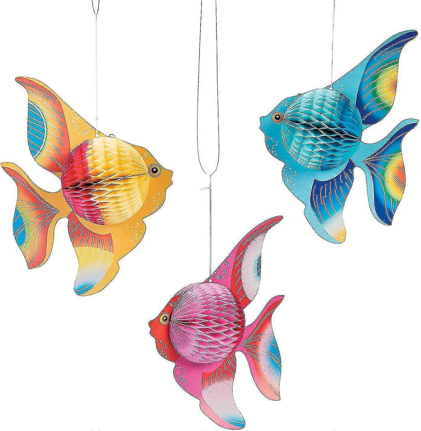 Under The Sea Adventures Hanging Tissue Fish Decorations (6 Pc)