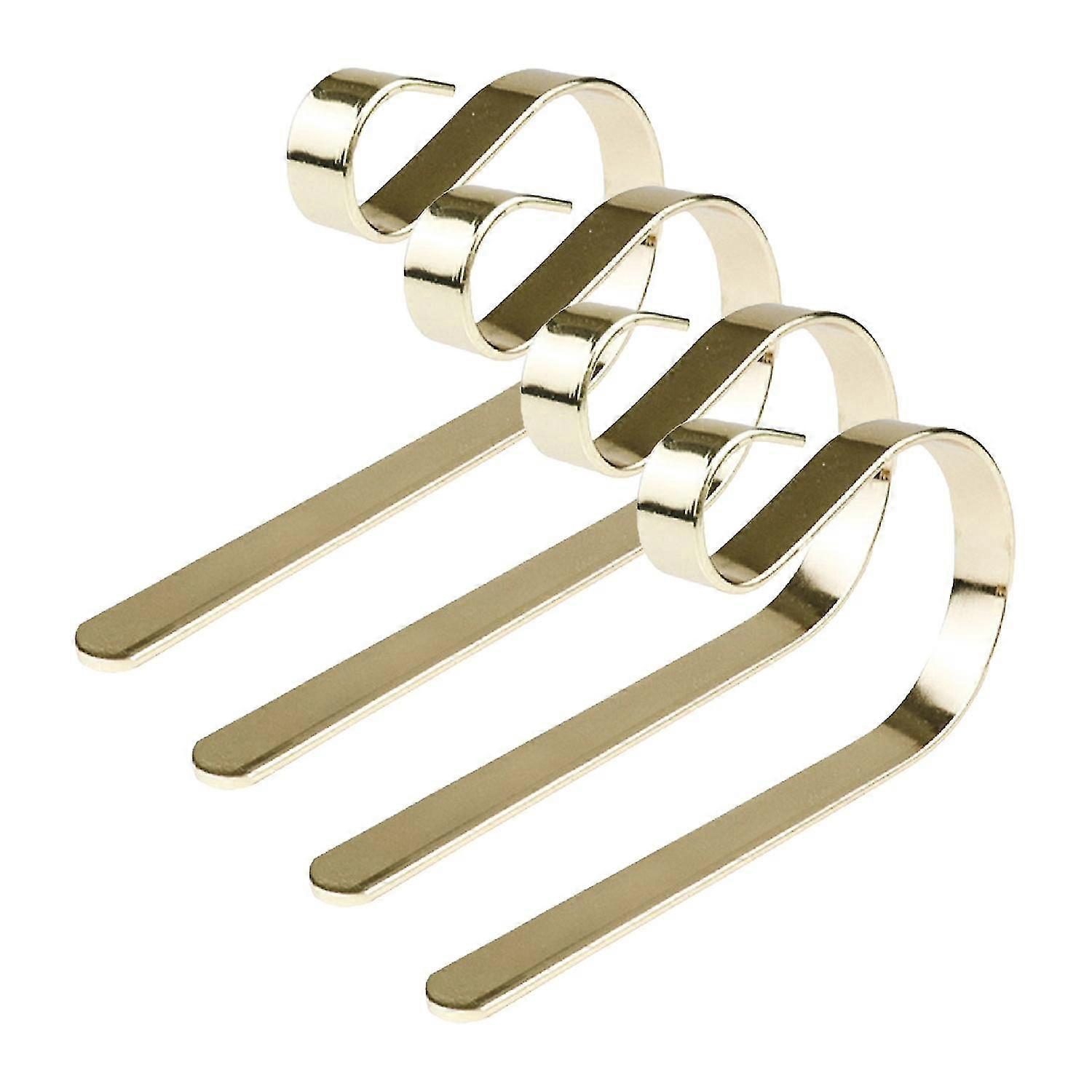 4Pcs/Set Hanging Hook Non Slip Adjustable Metal Xmas Stocking Organizer Hanger for Home
