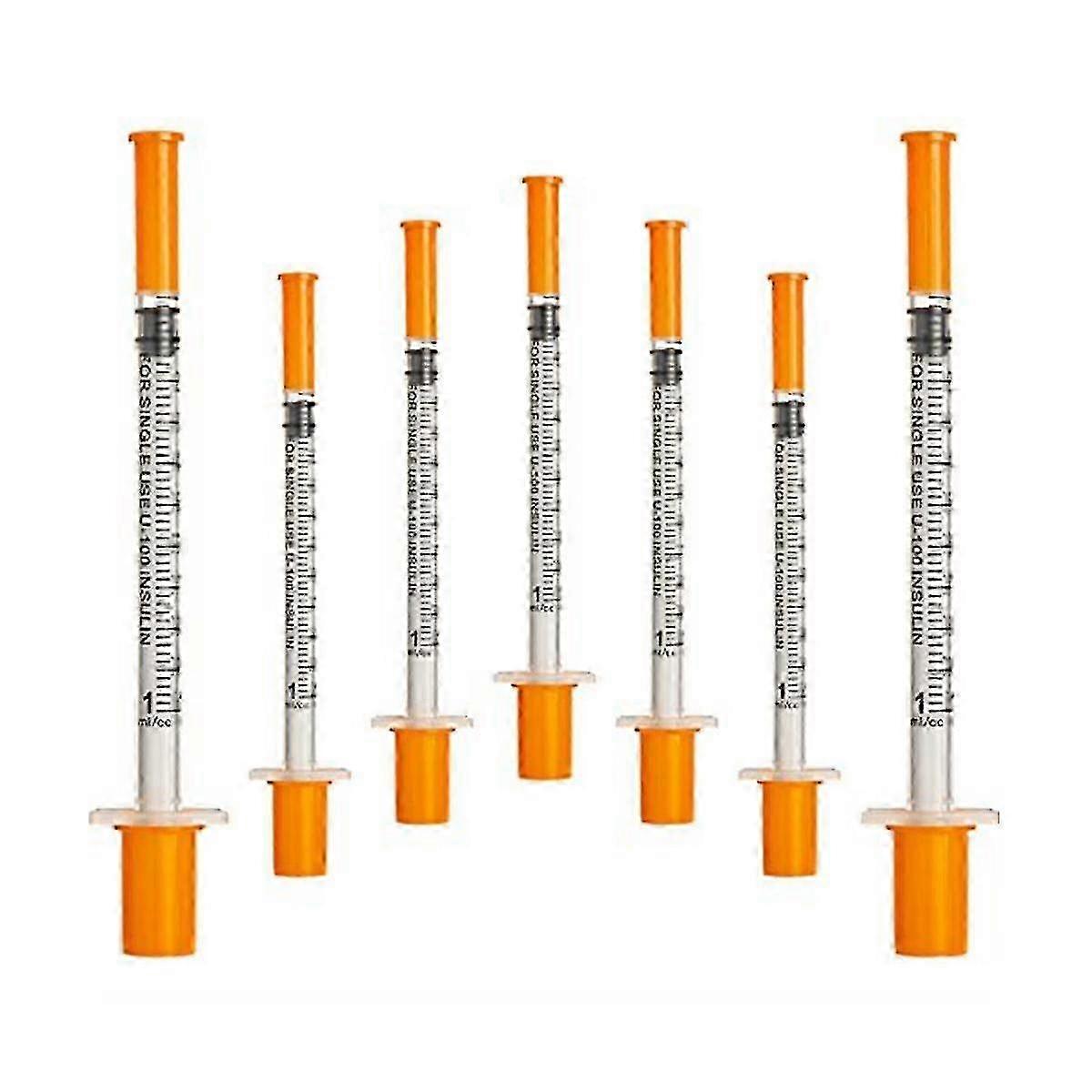 50pcs/pack 1ml Syringe With 30g (8mm Long) Lab Supplies Individually Sealed Package