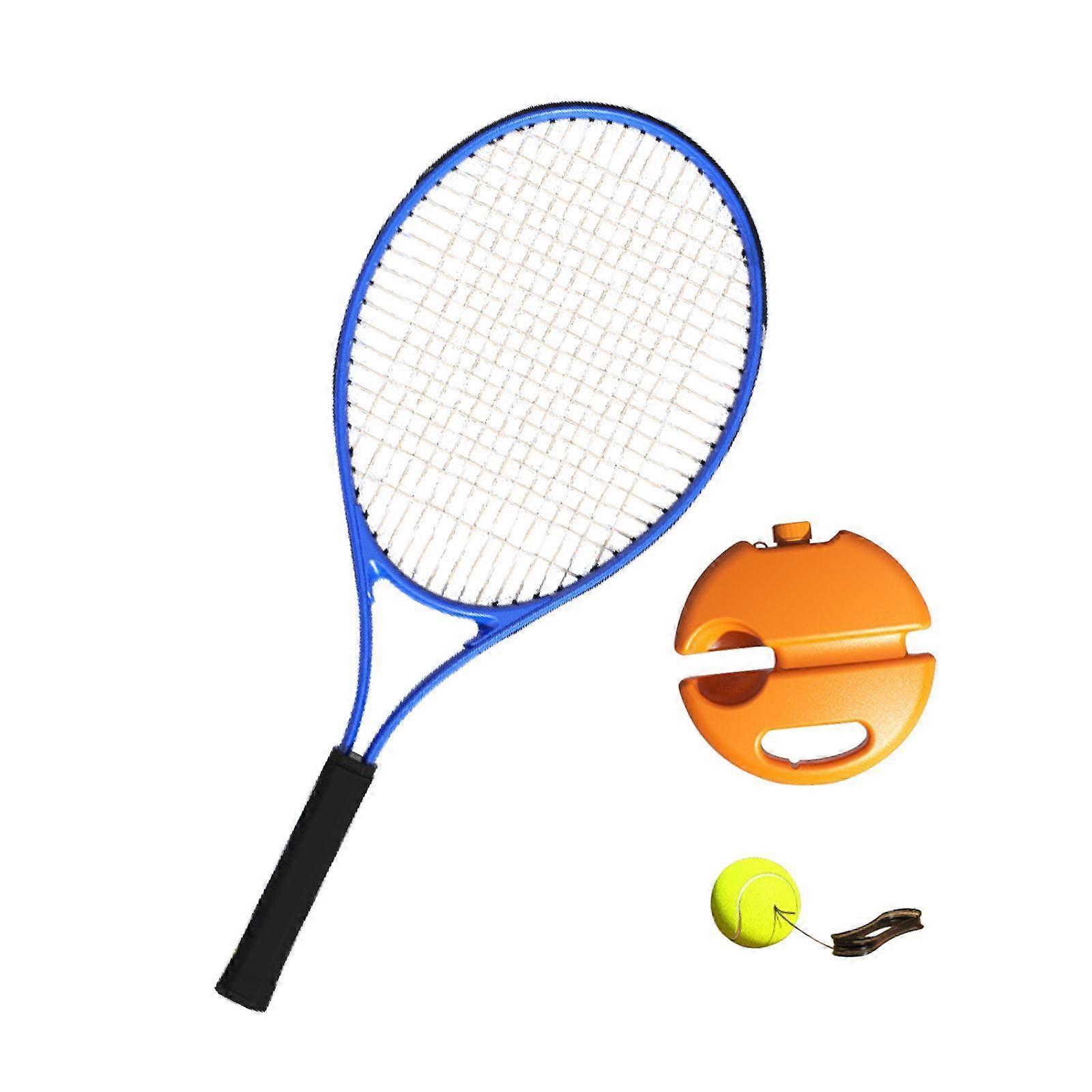 Solo Tennis Trainer Tool Solo Tennis Training Aid for Garden Indoor Exercise Blue