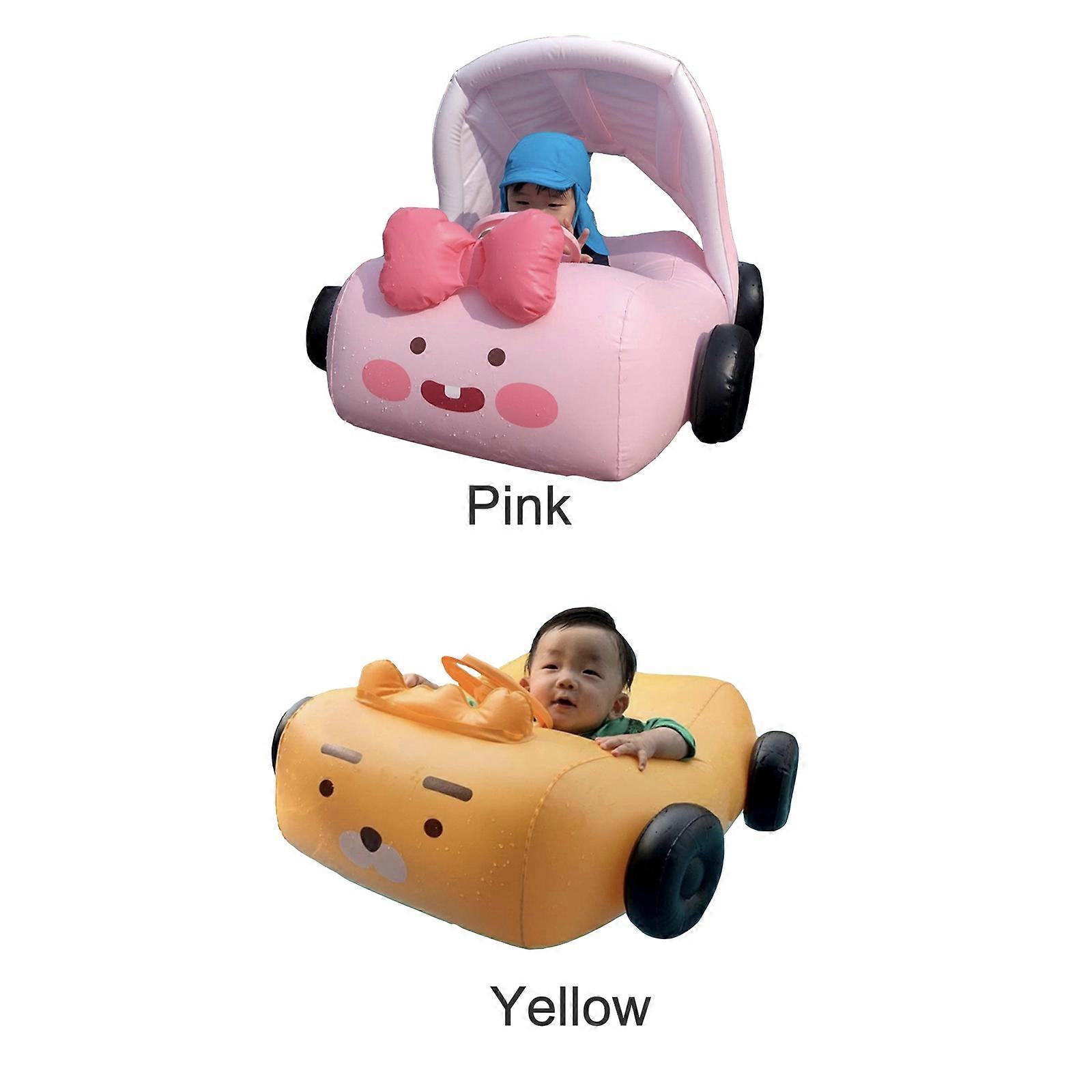 Vauvan uimarengas katoksen selkäpidikkeellä, puhallettava vauva-allaskelluva aurinkovarjo pikkulapsille Pojat tytöt Kesärannan vesilelut