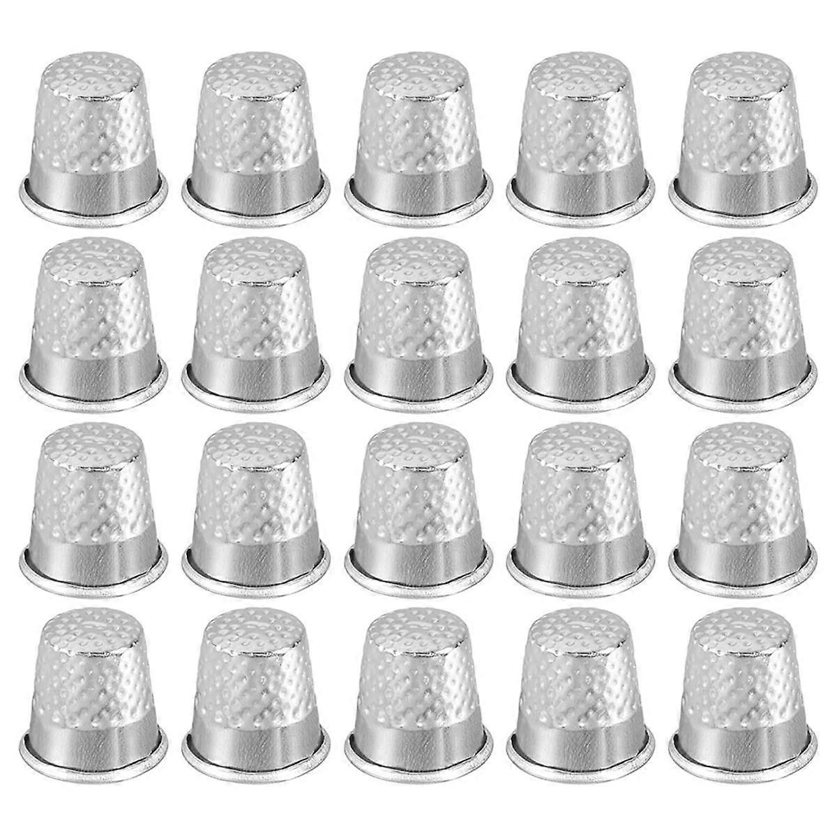 Coaserea degetarului degetar, 20 buc Metal Finger Shield Ring pentru cusut manual, Accesorii artizanale Instrumente de cusut DIY