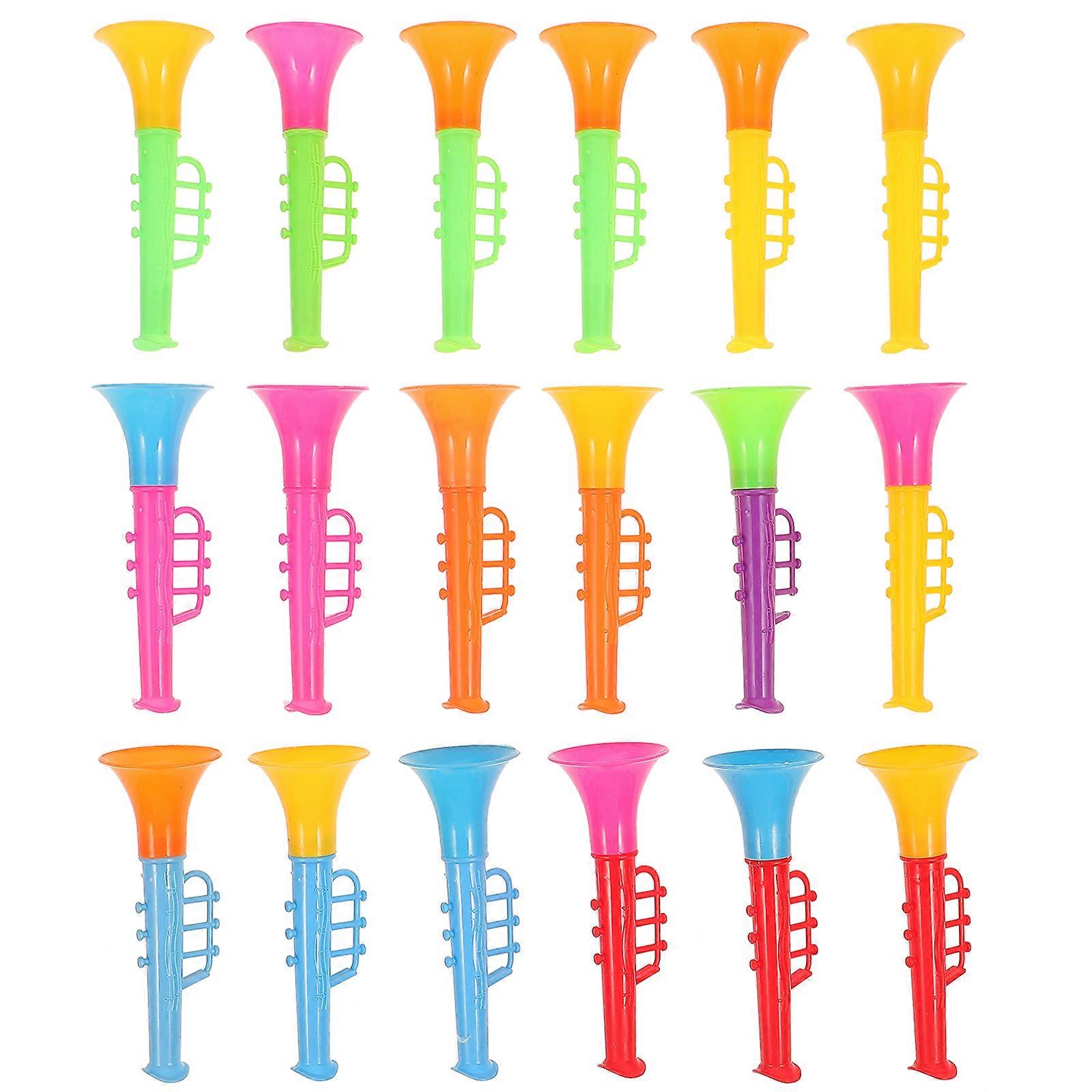 18Db háztartási játék trombiták Érdekes műanyag trombiták Műanyag mini trombiták Gyerek kiegészítő