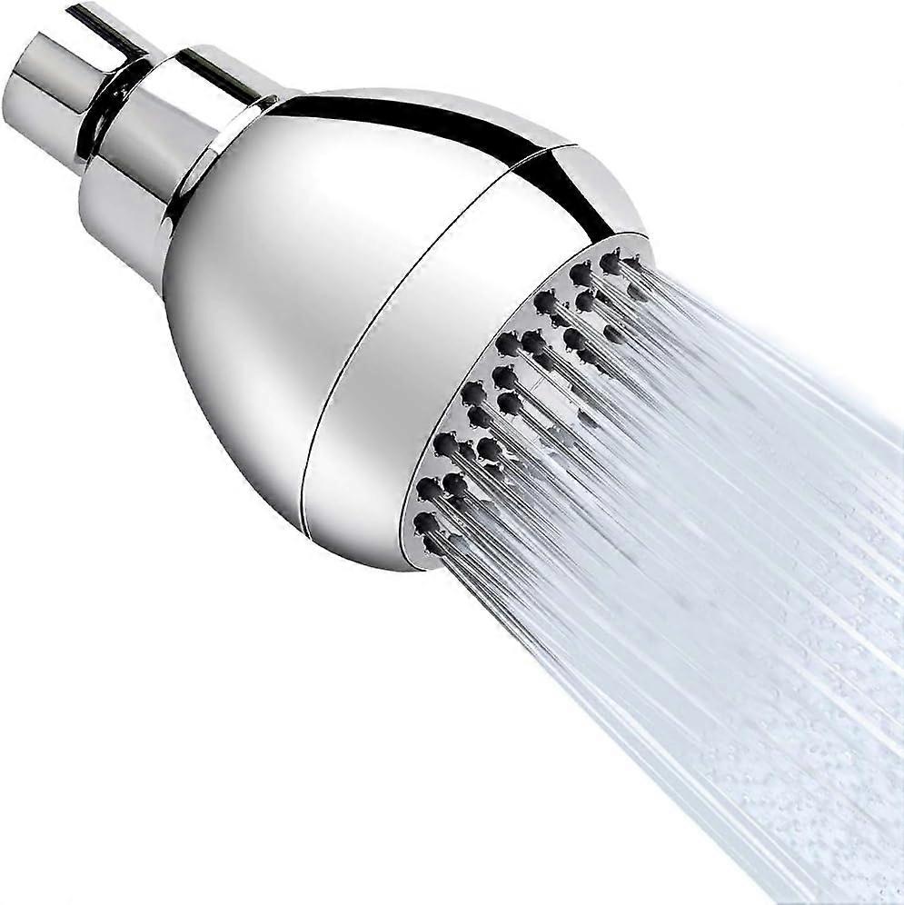 High Pressure Shower Head 3 Inches Anti-clog Anti-leak Fixed Showerhead Chrome with Adjustable Swivel Brass Ball Joint for Relaxing and Comfortable Sh