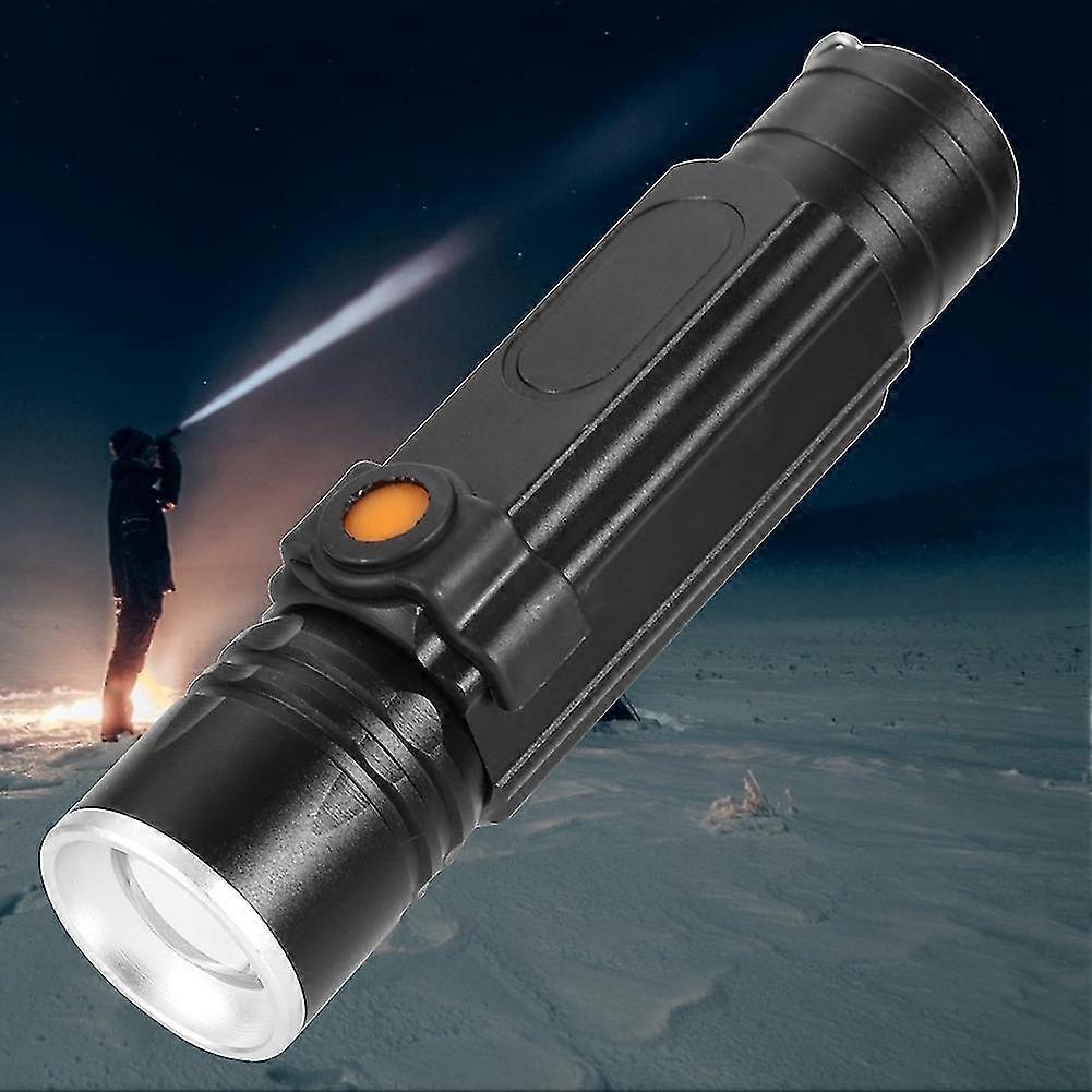 Mini Led Flashlight Waterproof 4 Modes Zoomable Torch Portable Cob Work Lamp