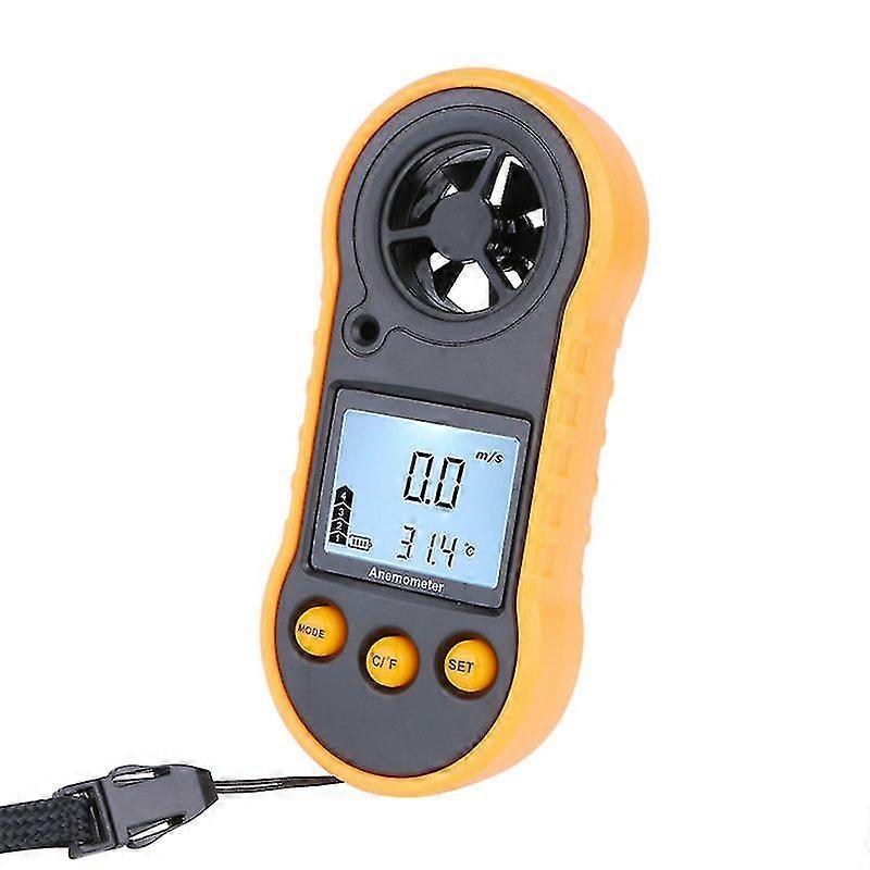 Pocket digital anemometer windsurfing sailing kite flying air velocity guage tools airflow wind speed ntc temperature meter