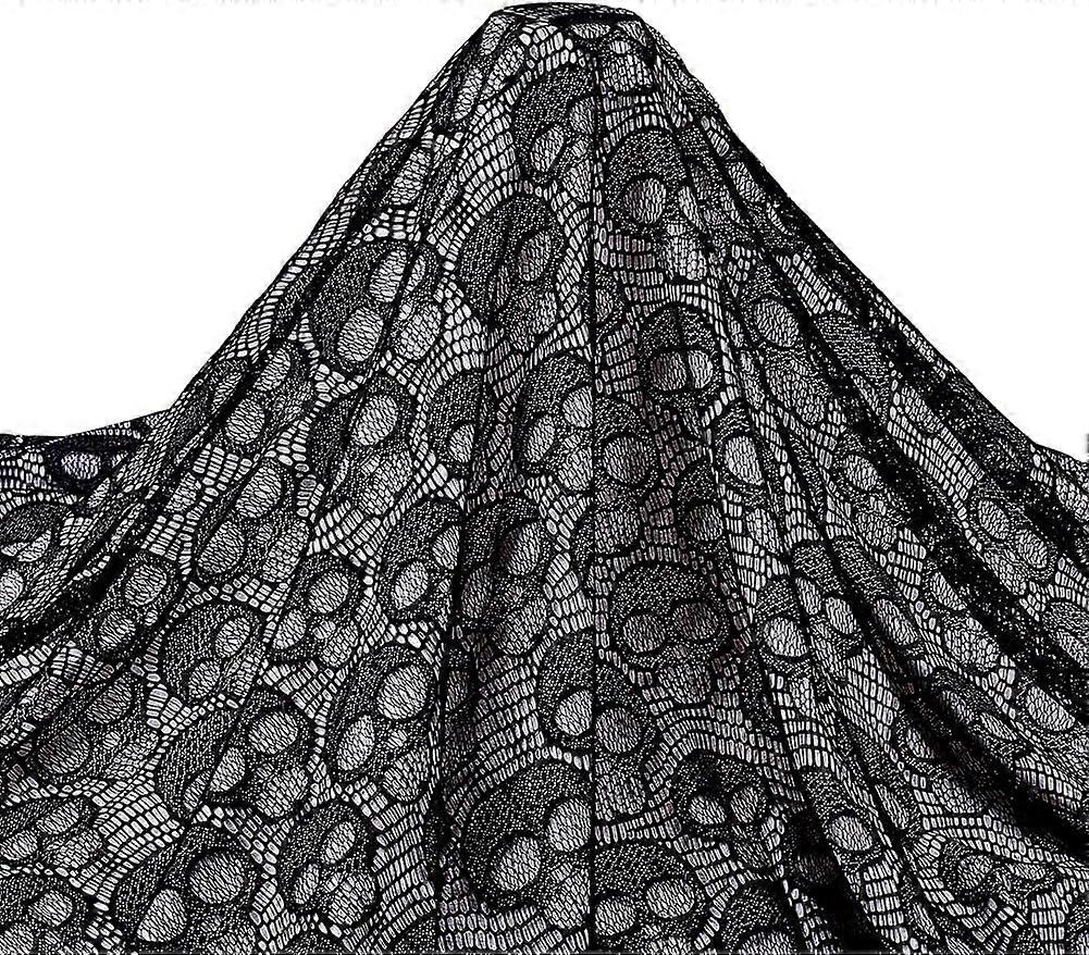 Halloween Cotton Fabric Skull Pattern Black 150cm 2 yards/pc