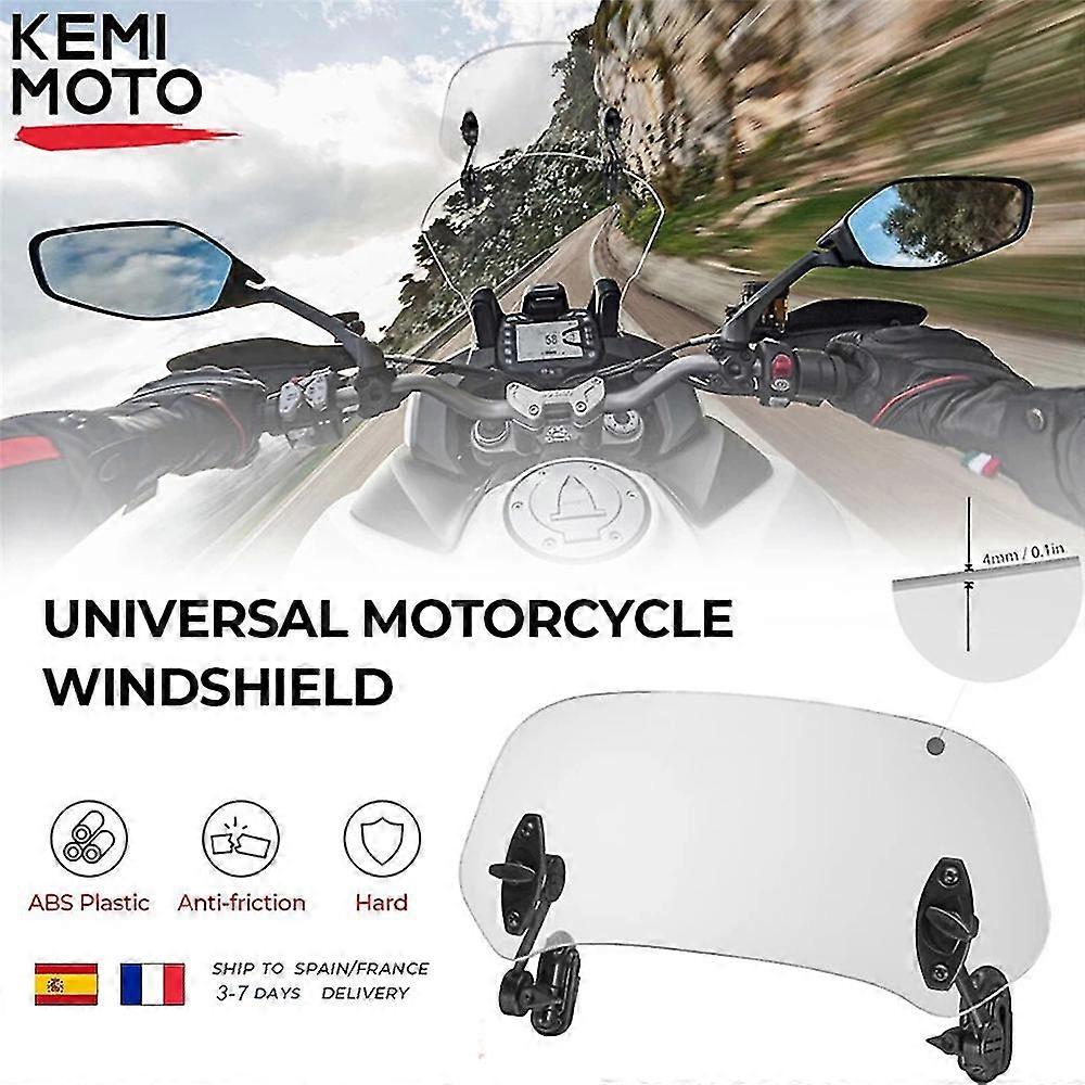 Motorcycle Windshield Clamp-on Variable Universal Windscreen Spoiler Extension For Bmw Windscreen For R1200gs F800gs For Yamaha