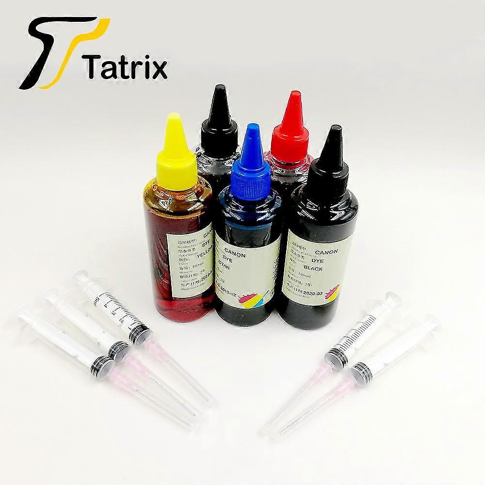 high qualityTatrix 4 Bottles 100ml Canon Series Refill Ink For Canon Cartridges , Dye Ink Photo Ink For Canon Desktop / All-in-one Printer