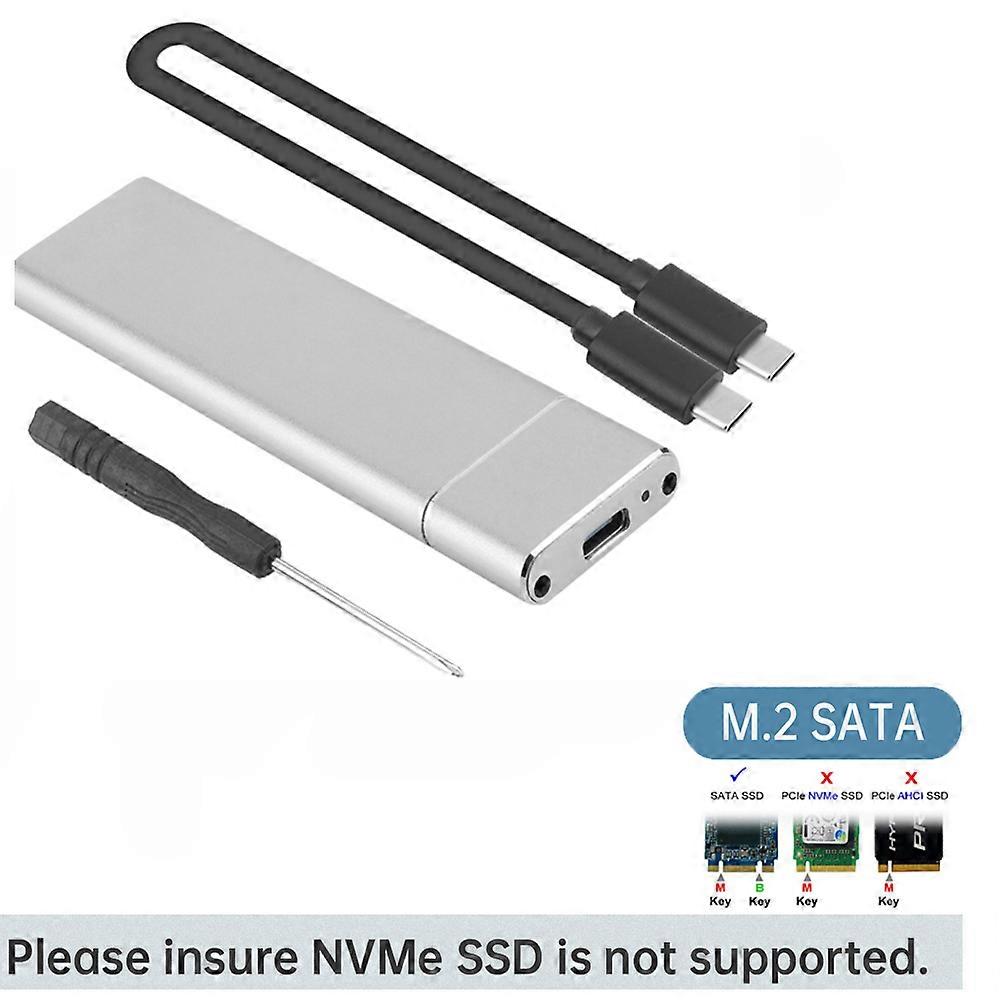 USB3.1 HDD Enclosure M.2 to USB SSD Hard Disk Drive Case Type C 3.1 to (B+M key)/B key Connector 2242/2260/2280 M2 SATA SSD