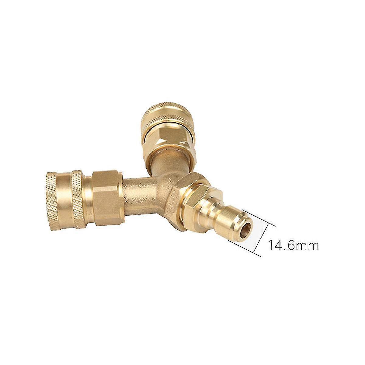 Tee Spliter Adapter With 3/8 Inch Quick Release Connector For High Pressure Washer TW